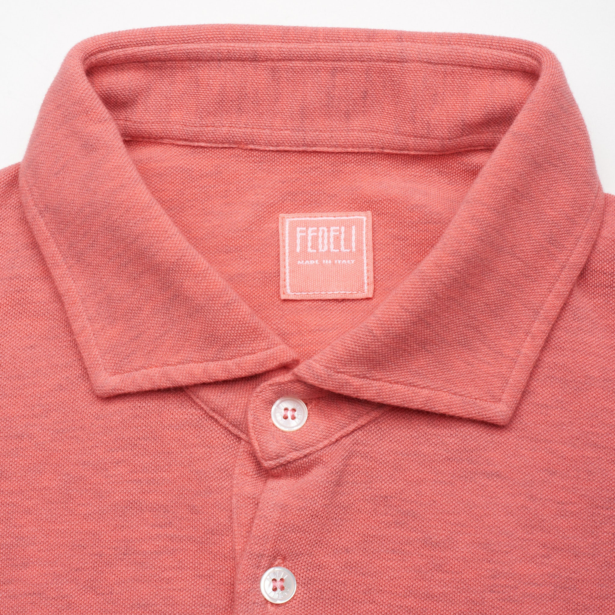 FEDELI Tommy Heather Punch Pink Cotton Short Sleeve Pique Polo Shirt NEW FEDELI