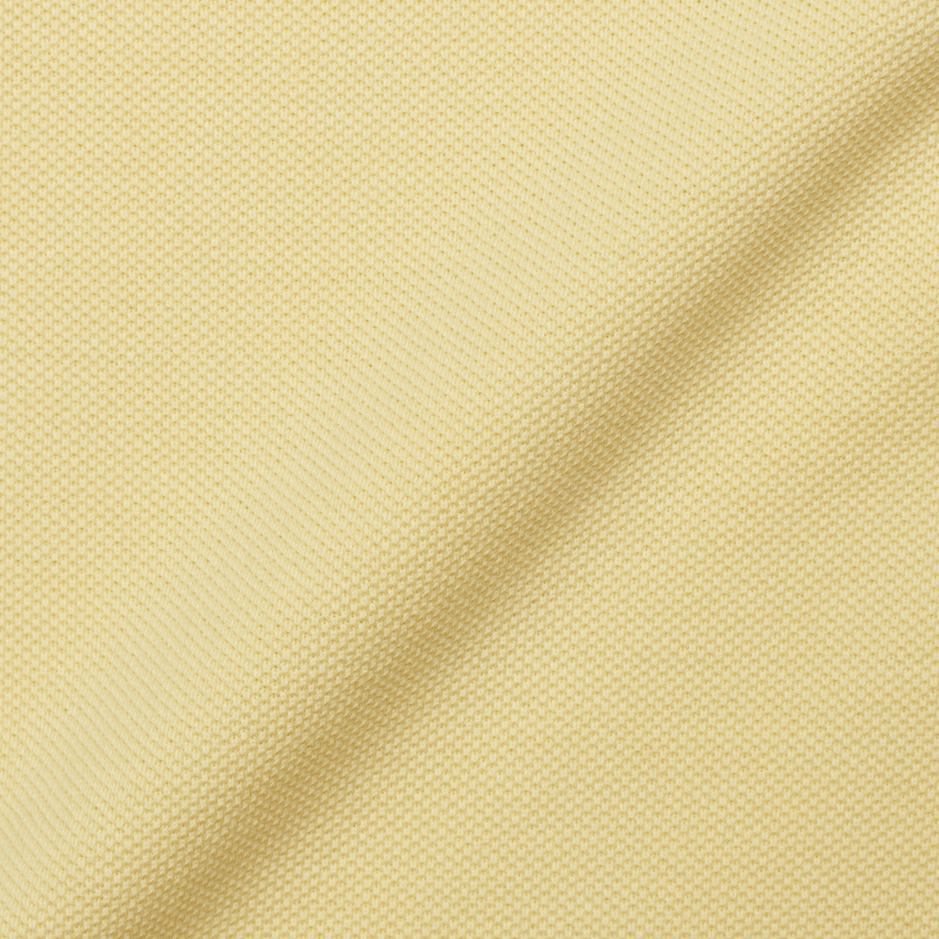 FEDELI "Tommy" Light Yellow Cotton Short Sleeve Pique Polo Shirt 48 NEW S Slim FEDELI