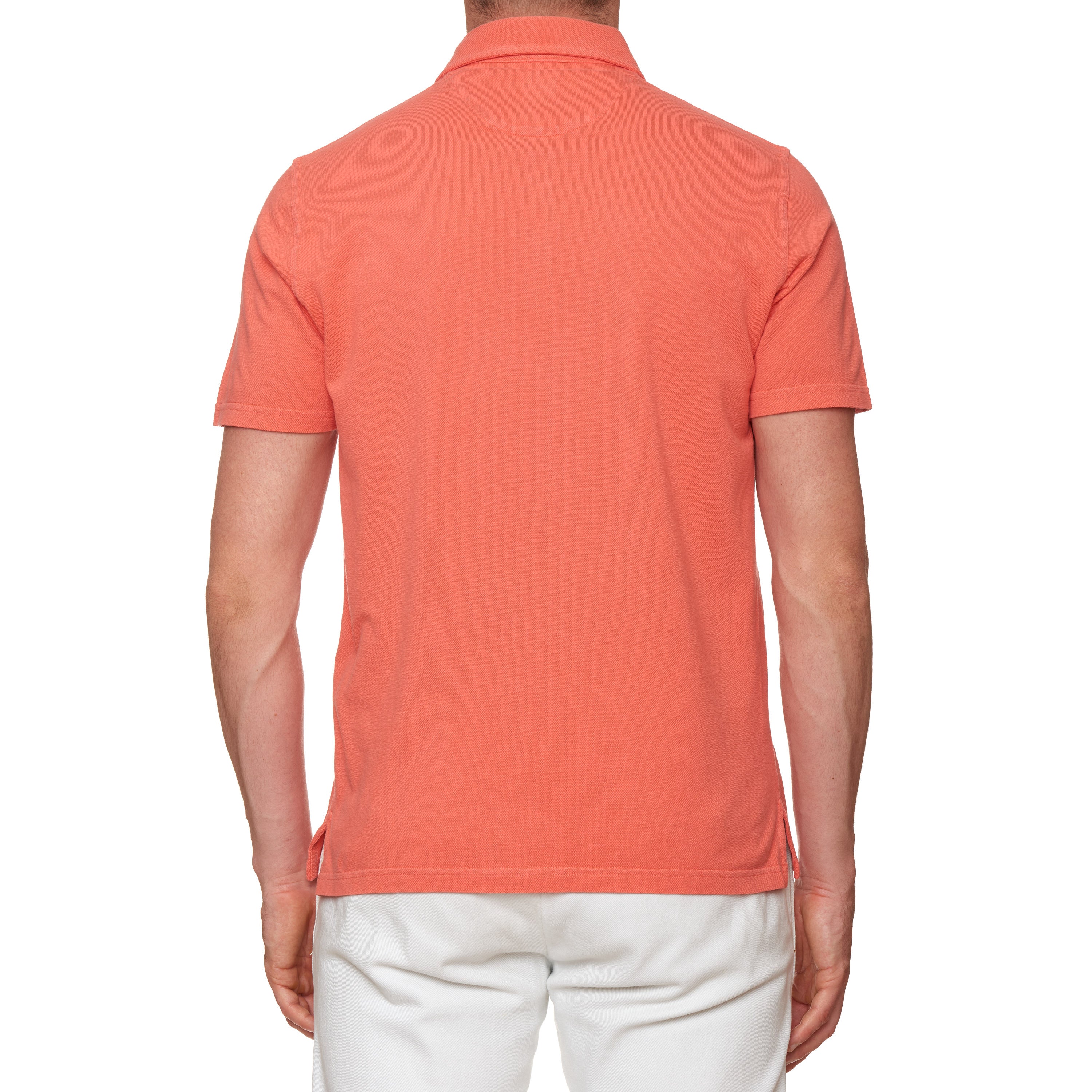 FEDELI "Tommy" Salmon Cotton Short Sleeve Pique Polo Shirt 50 NEW US M FEDELI
