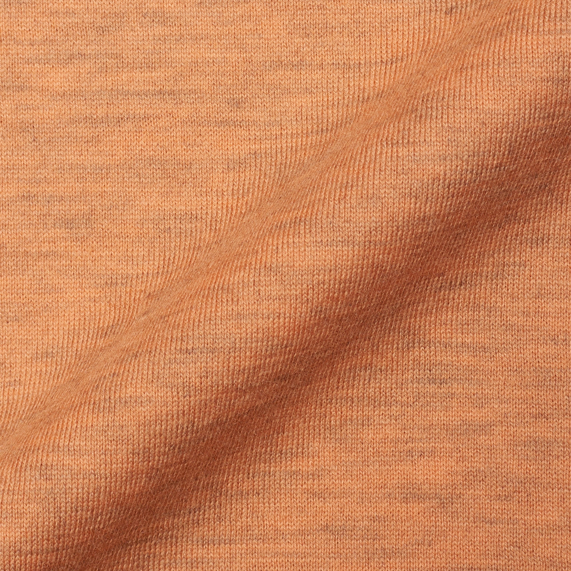 FEDELI "Zero" Heather Peach Cotton Jersey Long Sleeve Polo Shirt NEW FEDELI