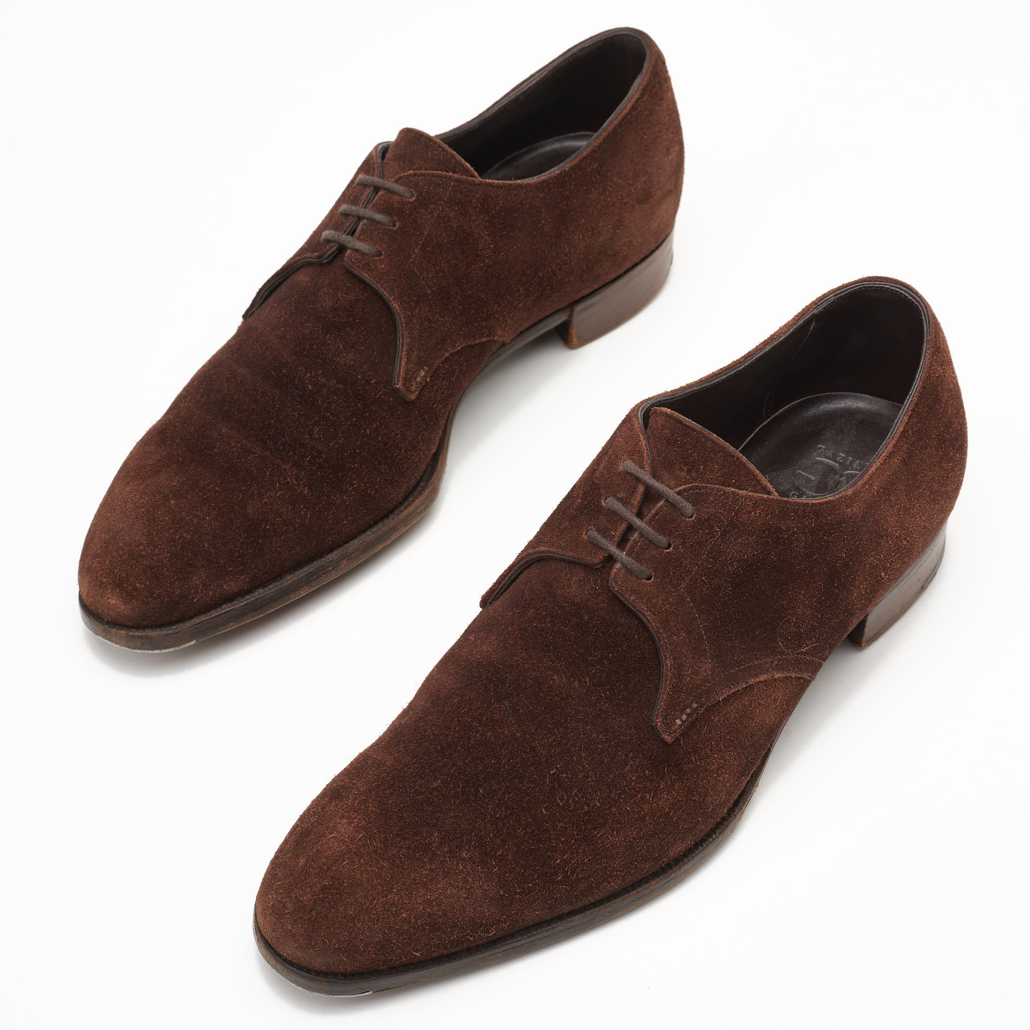 GAZIANO & GIRLING "Derwent" Brown Suede Derby Shoes UK 7E US 7.5 Last DG70 GAZIANO & GIRLING