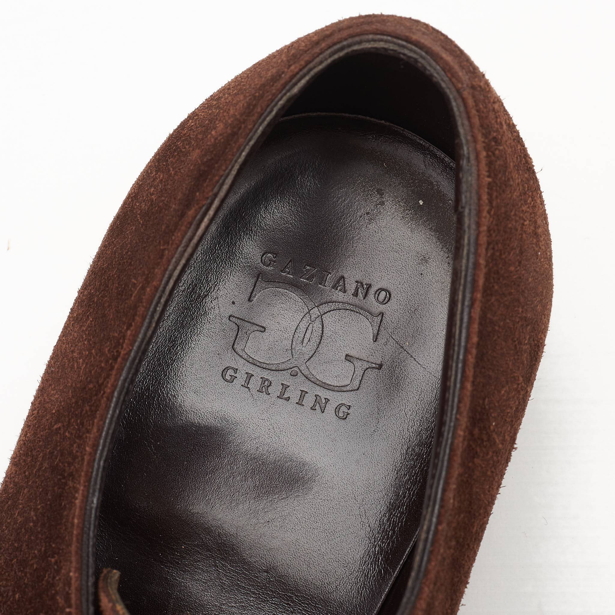 GAZIANO & GIRLING "Derwent" Brown Suede Derby Shoes UK 7E US 7.5 Last DG70 GAZIANO & GIRLING