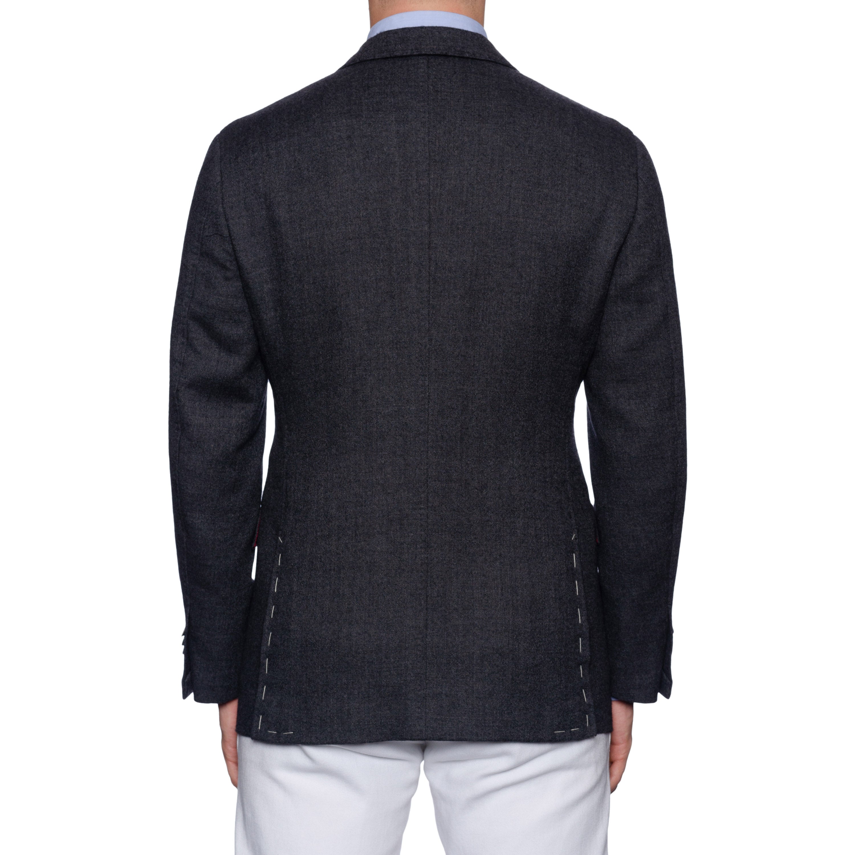 GIOVANNI CASTANGIA Handmade Gray Wool Flannel Jacket EU 50 NEW US 40 CASTANGIA