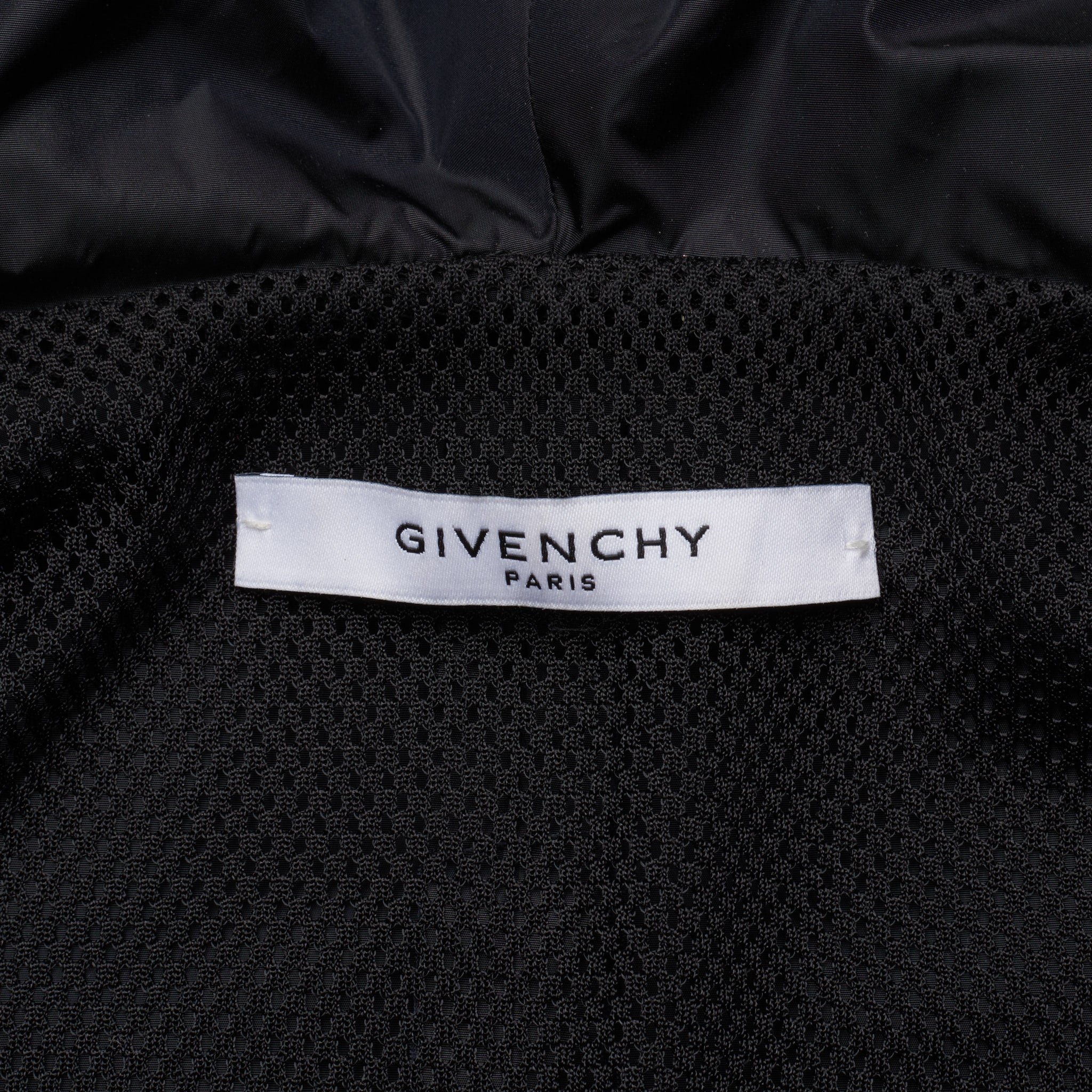 GIVENCHY Paris Black Hooded Windbreaker Jacket NEW GIVENCHY