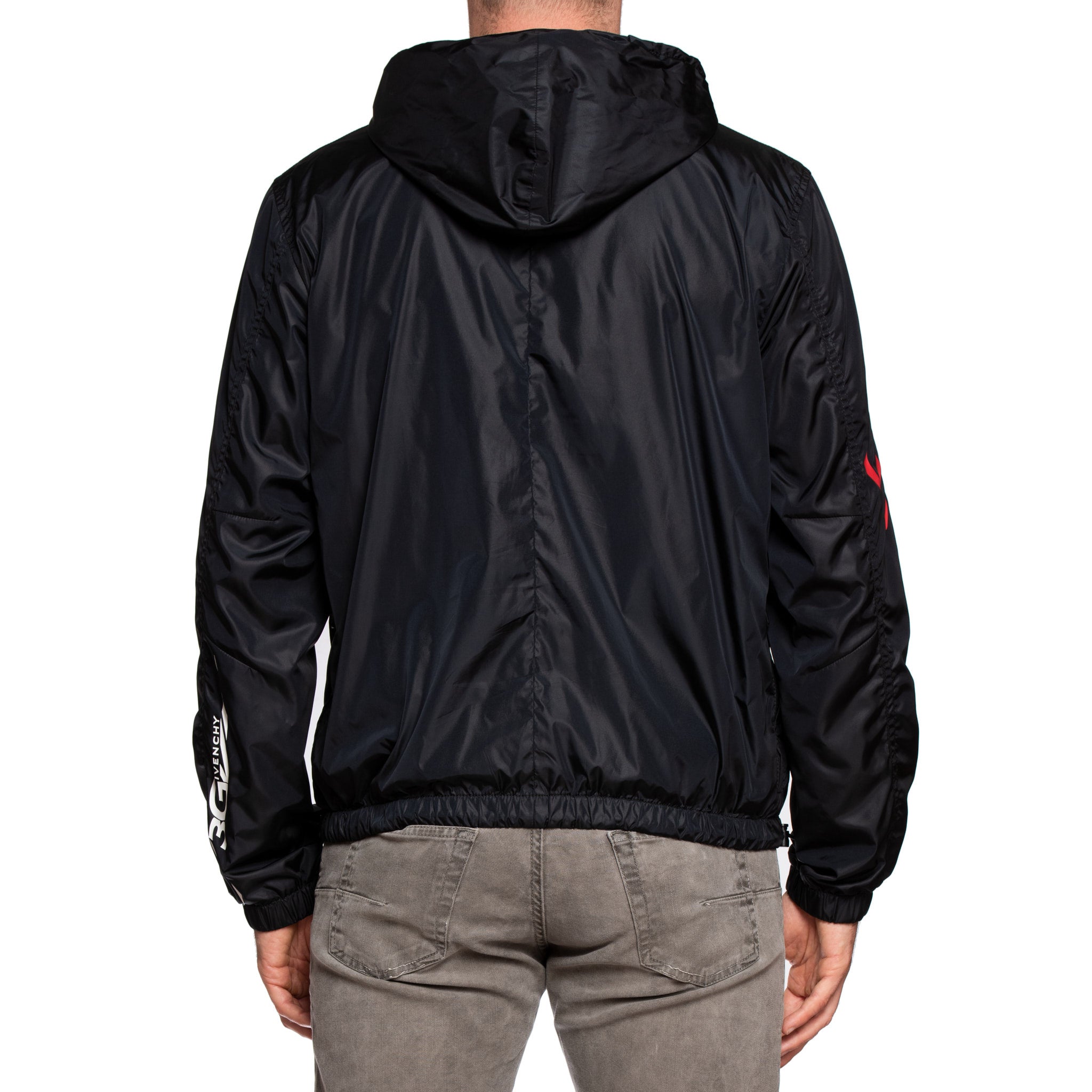 GIVENCHY Paris Black Hooded Windbreaker Jacket NEW GIVENCHY