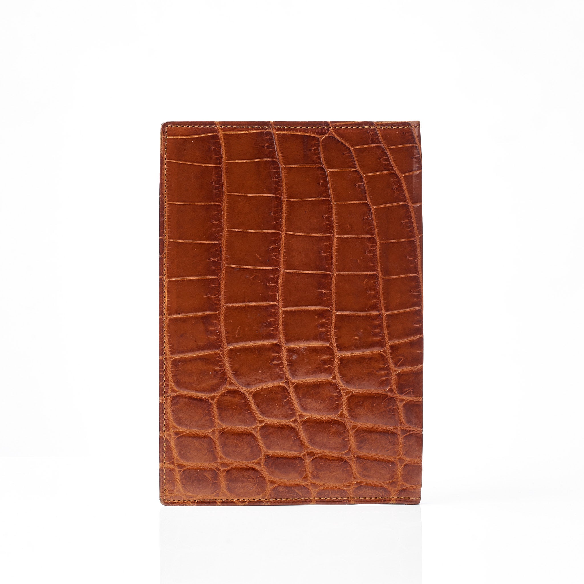 Leather Passport Cover India; Leather Passport Holder in Croco Black