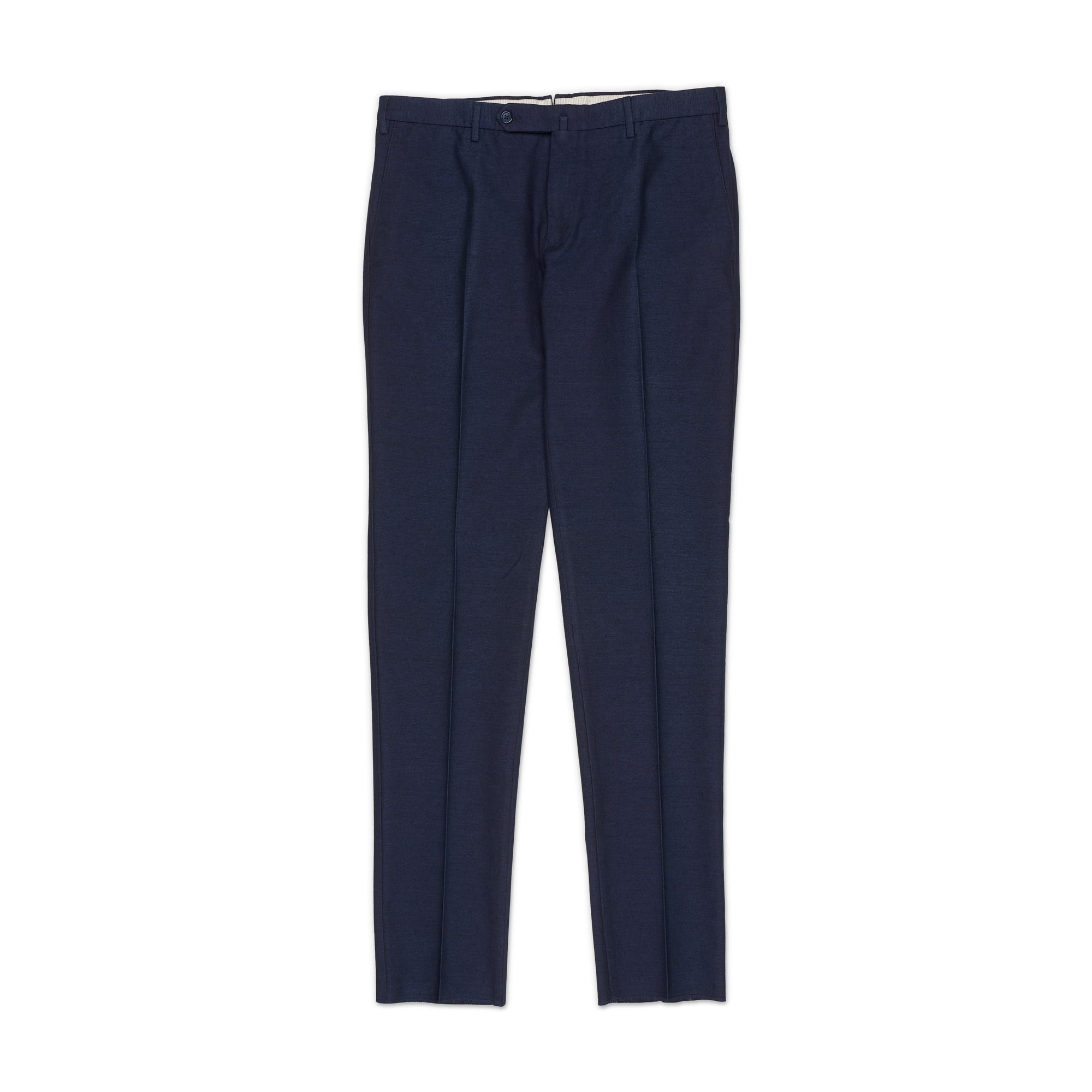 INCOTEX (Slowear) Blue Birdseye Cotton-Wool Flat Front Pants 52 NEW US 36 Slim F INCOTEX