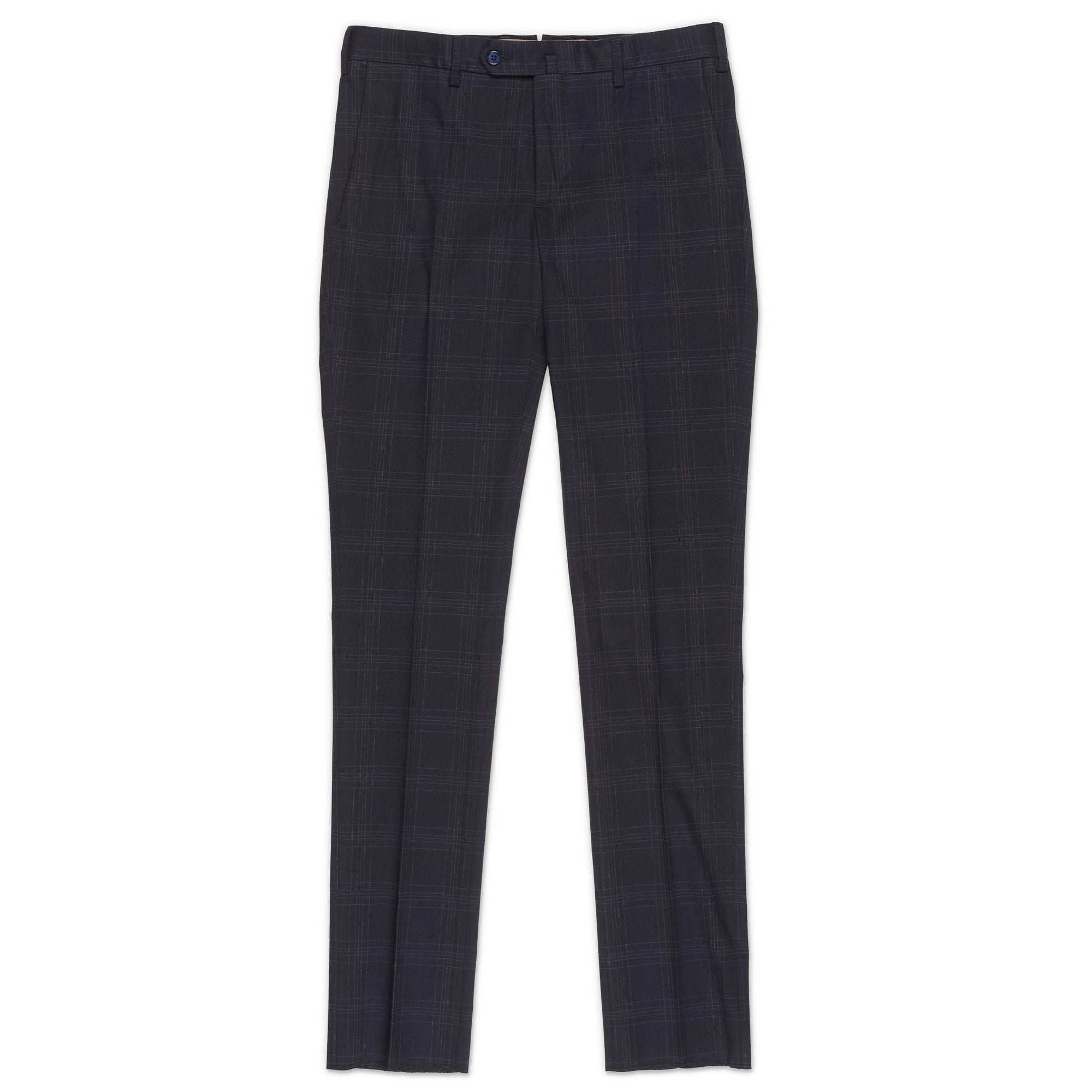 INCOTEX (Slowear) Blue Plaid Cotton Twill Pants EU 46 NEW US 30 Slim Fit INCOTEX
