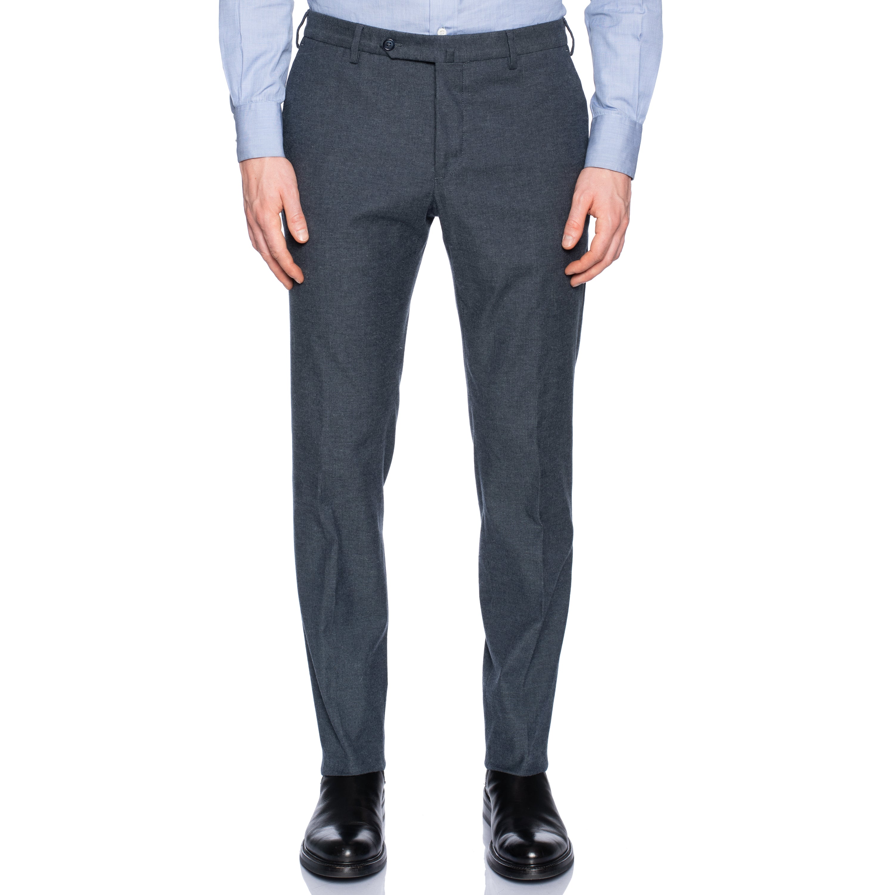 INCOTEX (Slowear) Blue Nailhead Cotton Stretch Pants NEW Slim Fit INCOTEX
