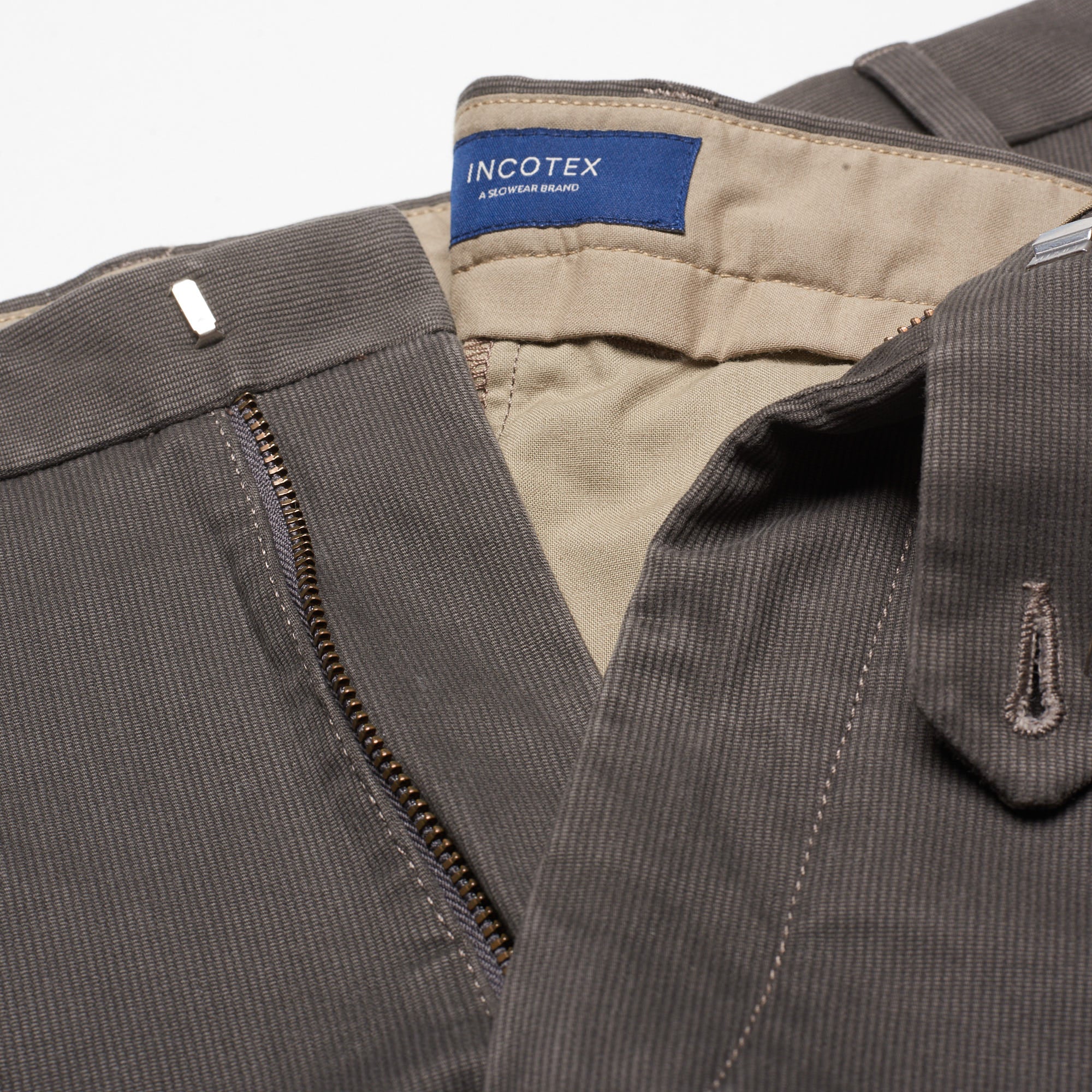 INCOTEX (Slowear) Gray Cotton Stretch Pants NEW Slim Fit INCOTEX