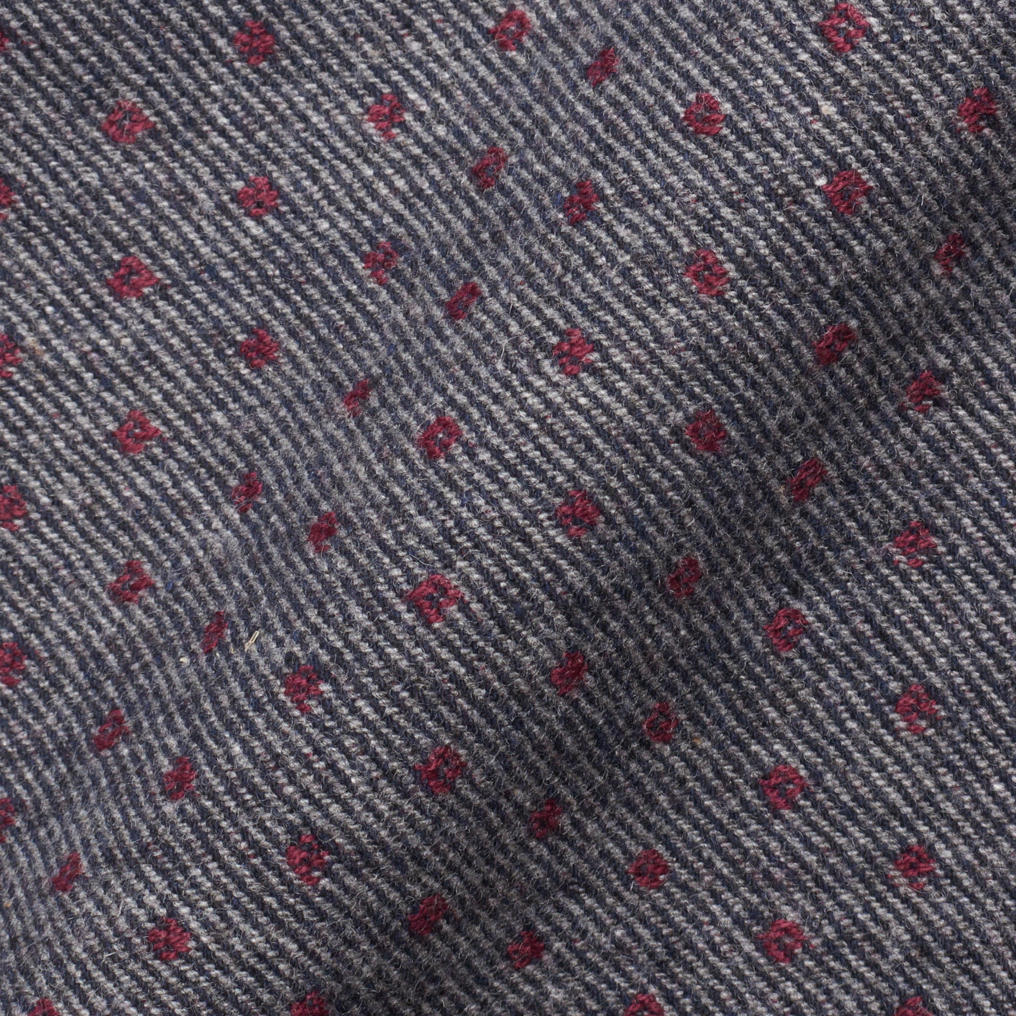 INCOTEX (Slowear) Gray Red Pattern Cotton-Wool Stretch Pants NEW Slim Fit INCOTEX