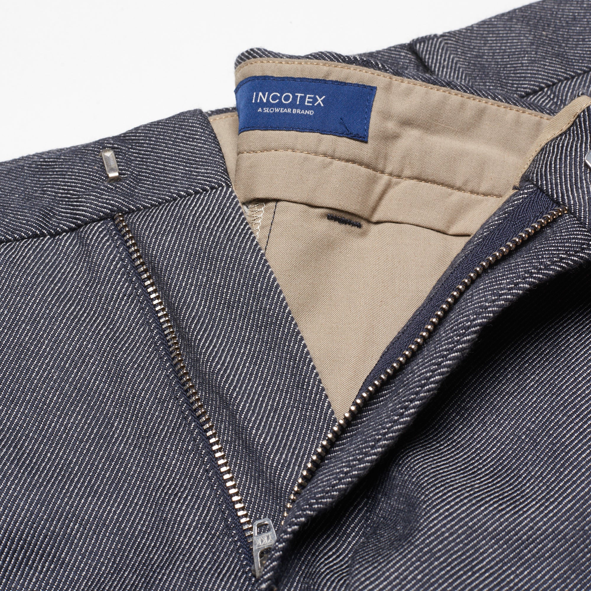 INCOTEX (Slowear) Gray Wool-Cotton Twill Pants EU 58 NEW US 42 Slim Fit INCOTEX