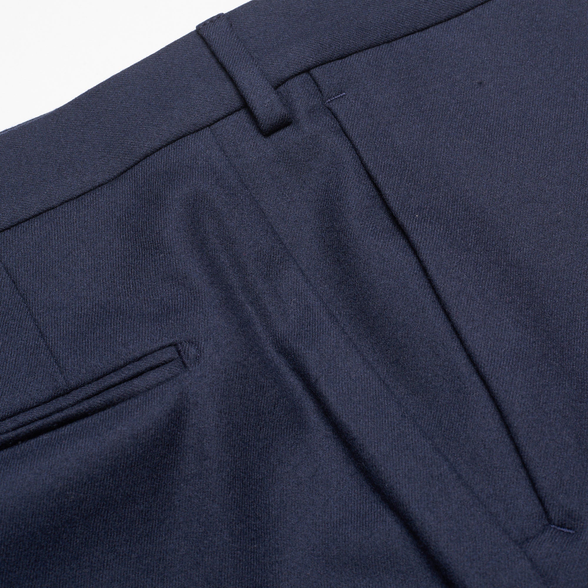 INCOTEX (Slowear) Navy Blue Flannel Wool Twill Dress Pants EU 60 NEW US 44 Slim INCOTEX