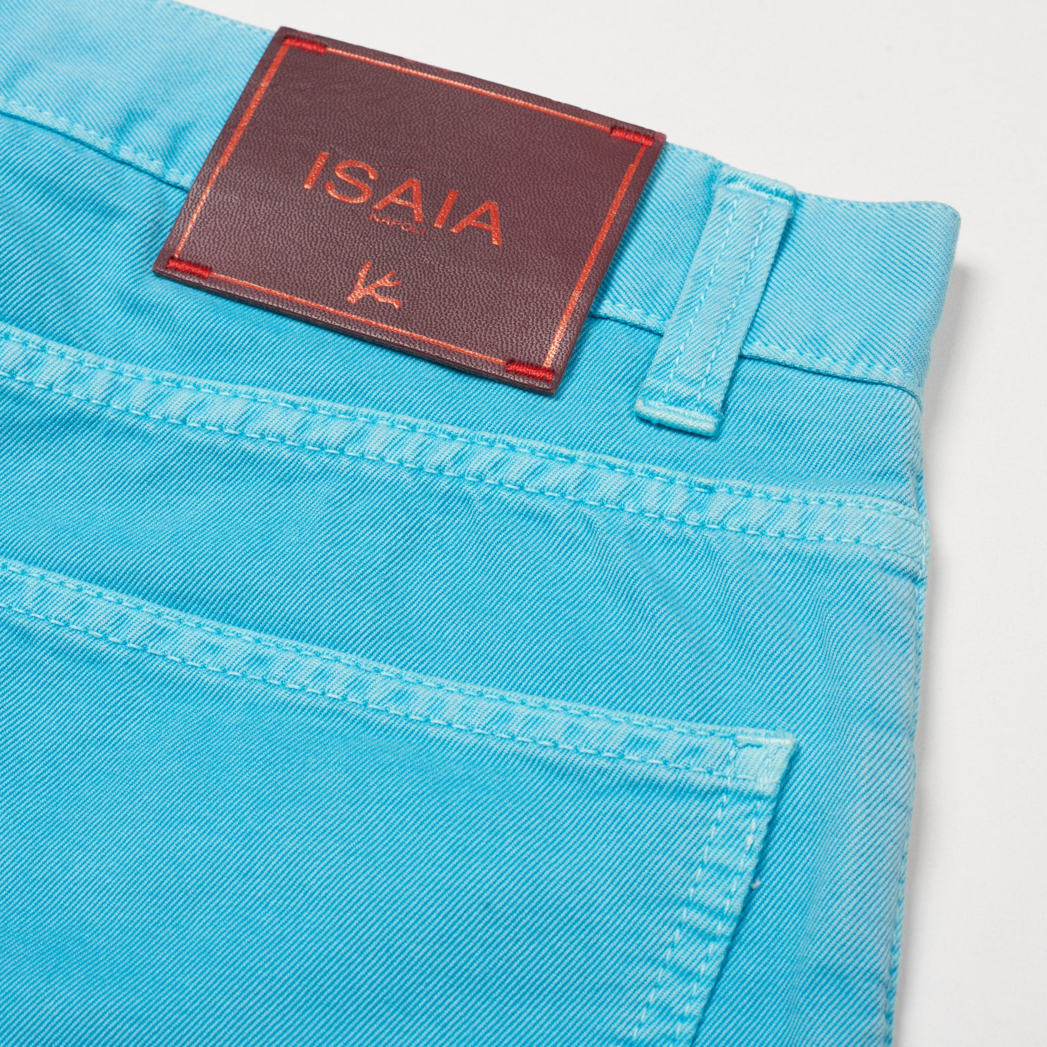 ISAIA Napoli Light Blue Denim Selvedge Jeans Pants NEW US 30 Slim Fit ISAIA