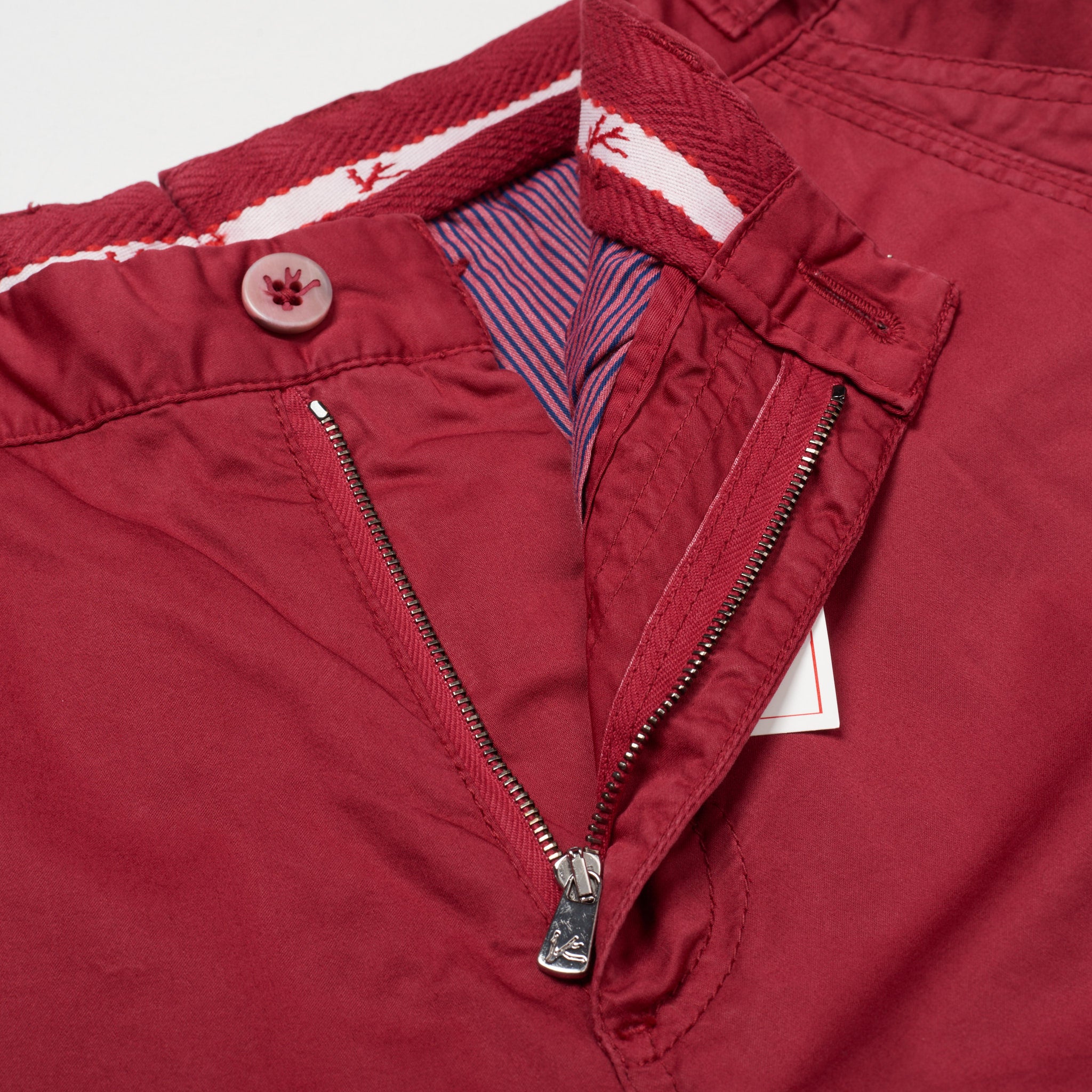 ISAIA Napoli Red Cotton Flat Front Cargo Pants EU 46 NEW US 30 Slim Fit ISAIA