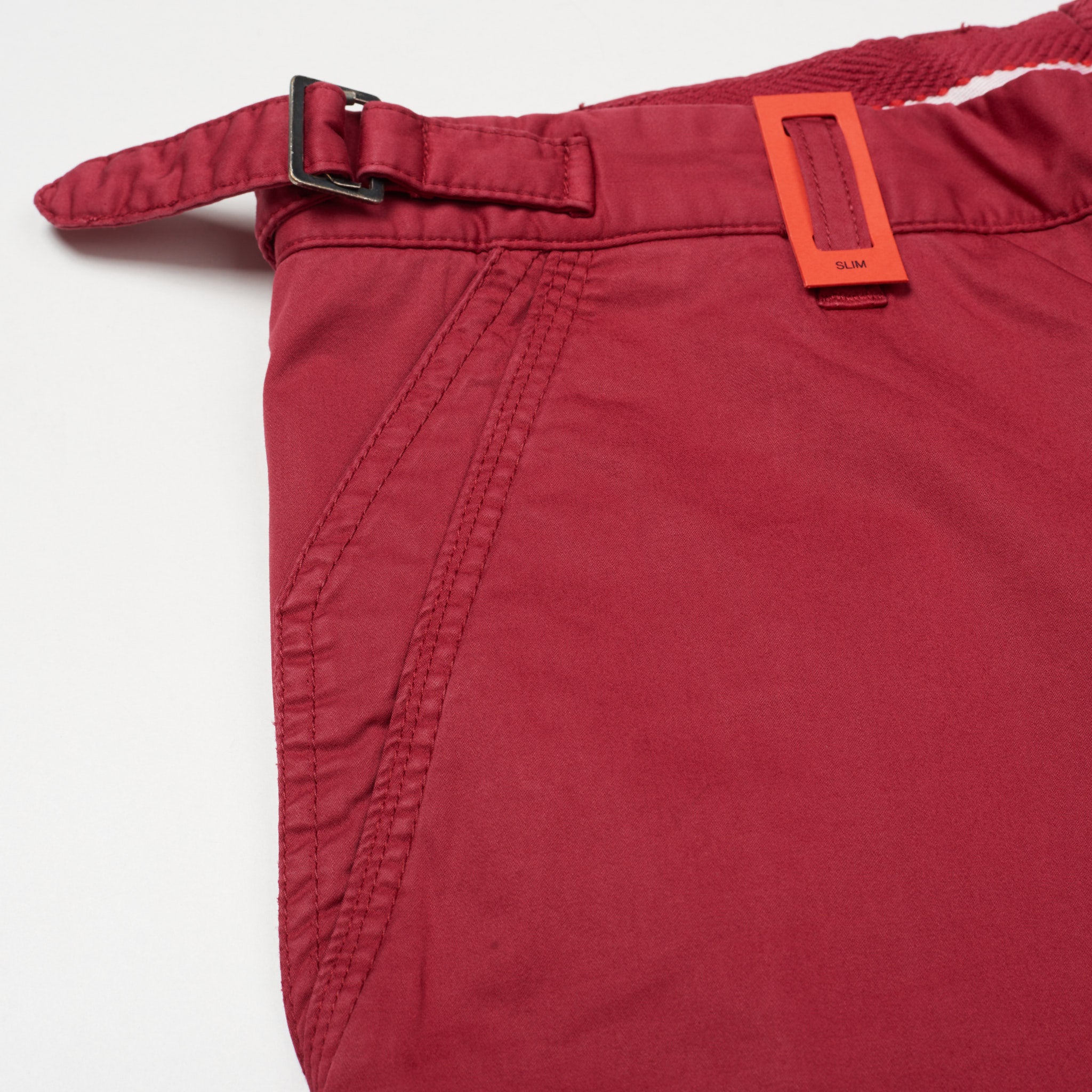 ISAIA Napoli Red Cotton Flat Front Cargo Pants EU 46 NEW US 30 Slim Fit ISAIA