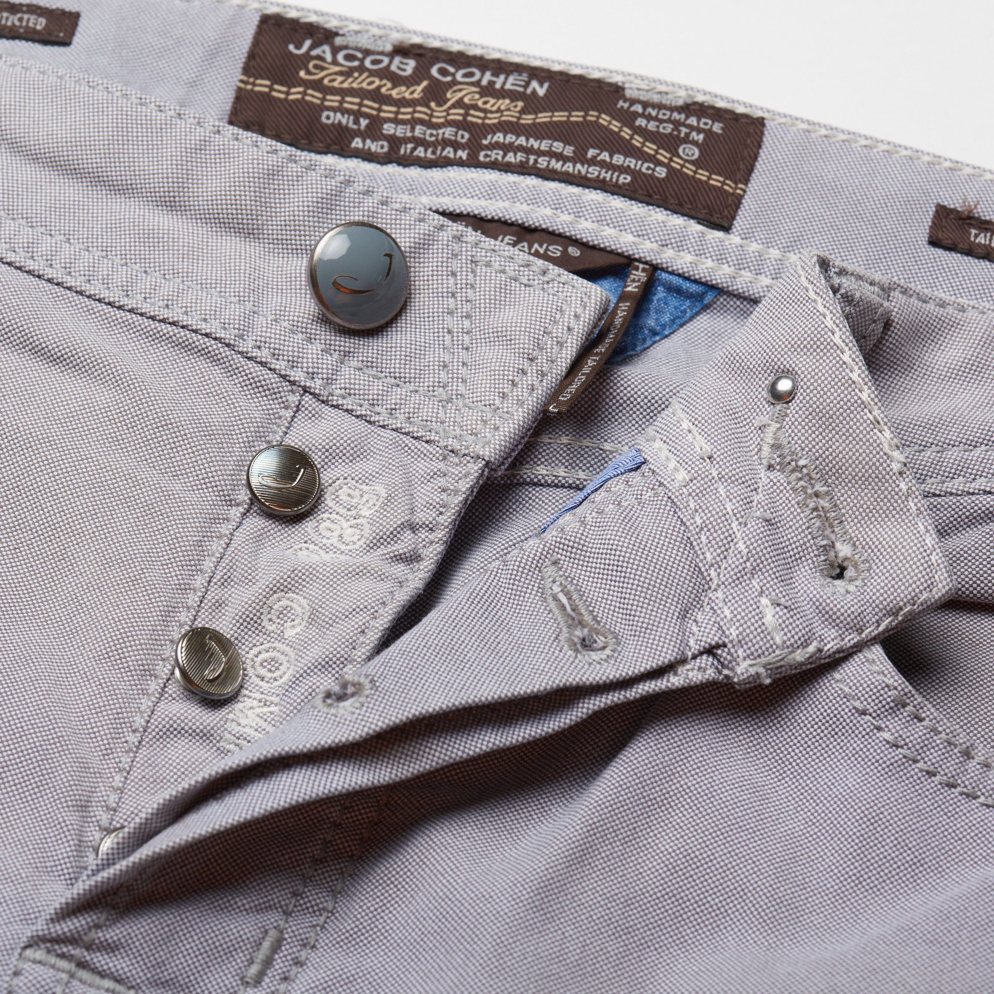 JACOB COHEN J688 Comfort Gray Cotton Stretch Slim Fit Jeans Pants US 33 JACOB COHEN