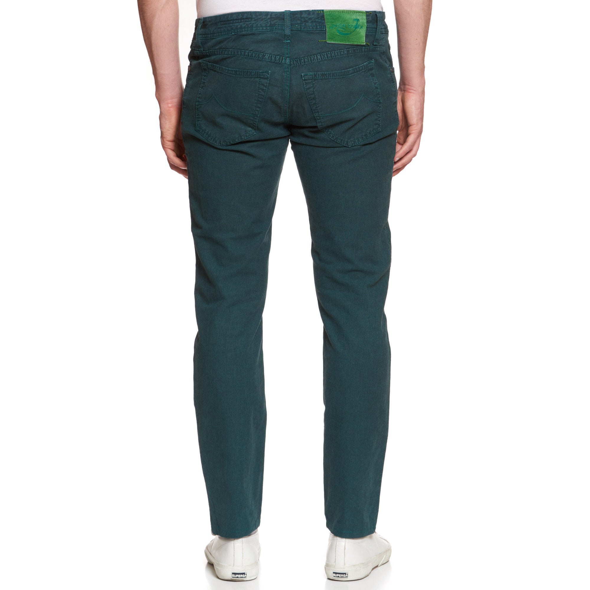 JACOB COHEN J688 Comfort Vintage Green Cotton Stretch Slim Fit Jeans Pants US 33 JACOB COHEN