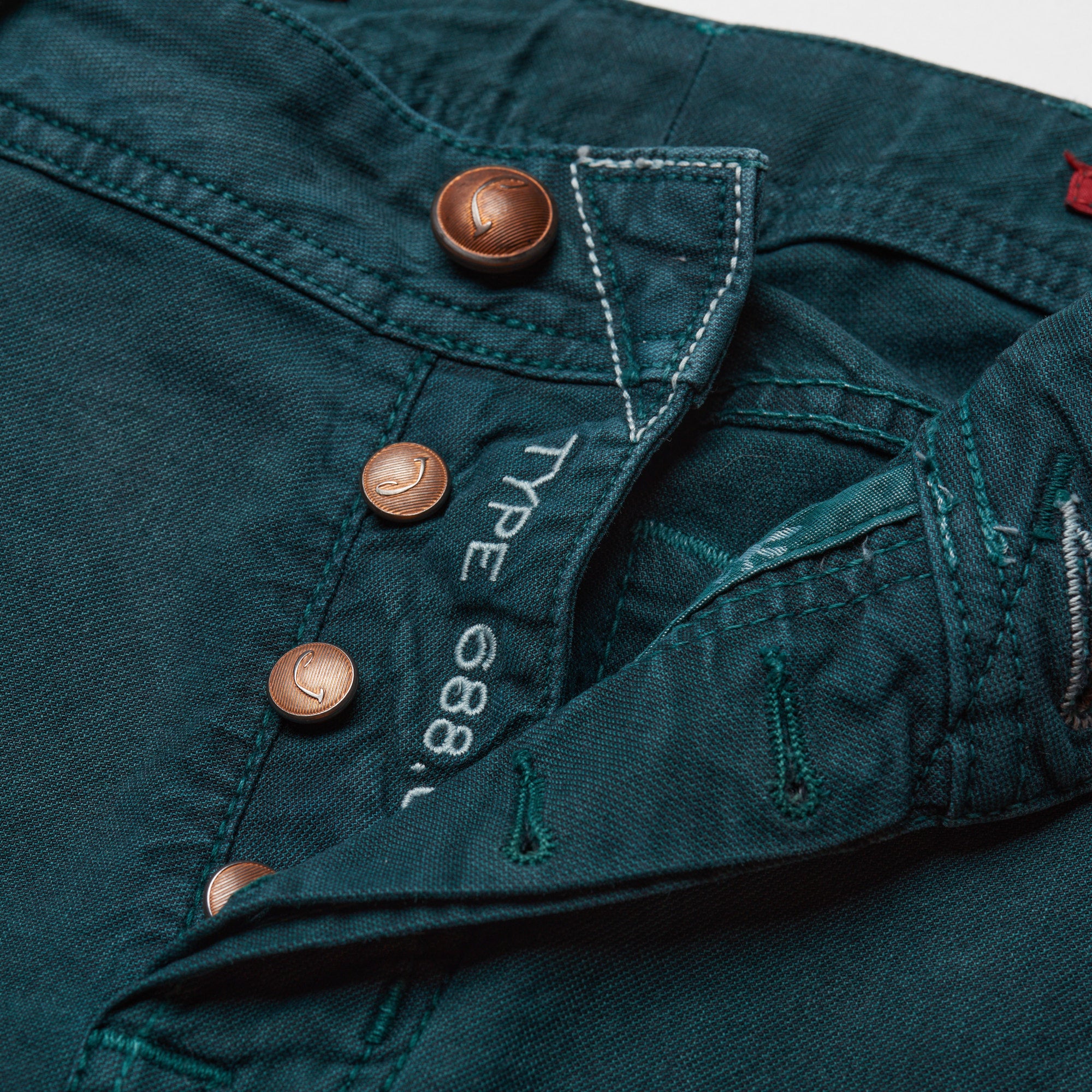 JACOB COHEN J688 Comfort Vintage Green Cotton Stretch Slim Fit Jeans Pants US 33 JACOB COHEN