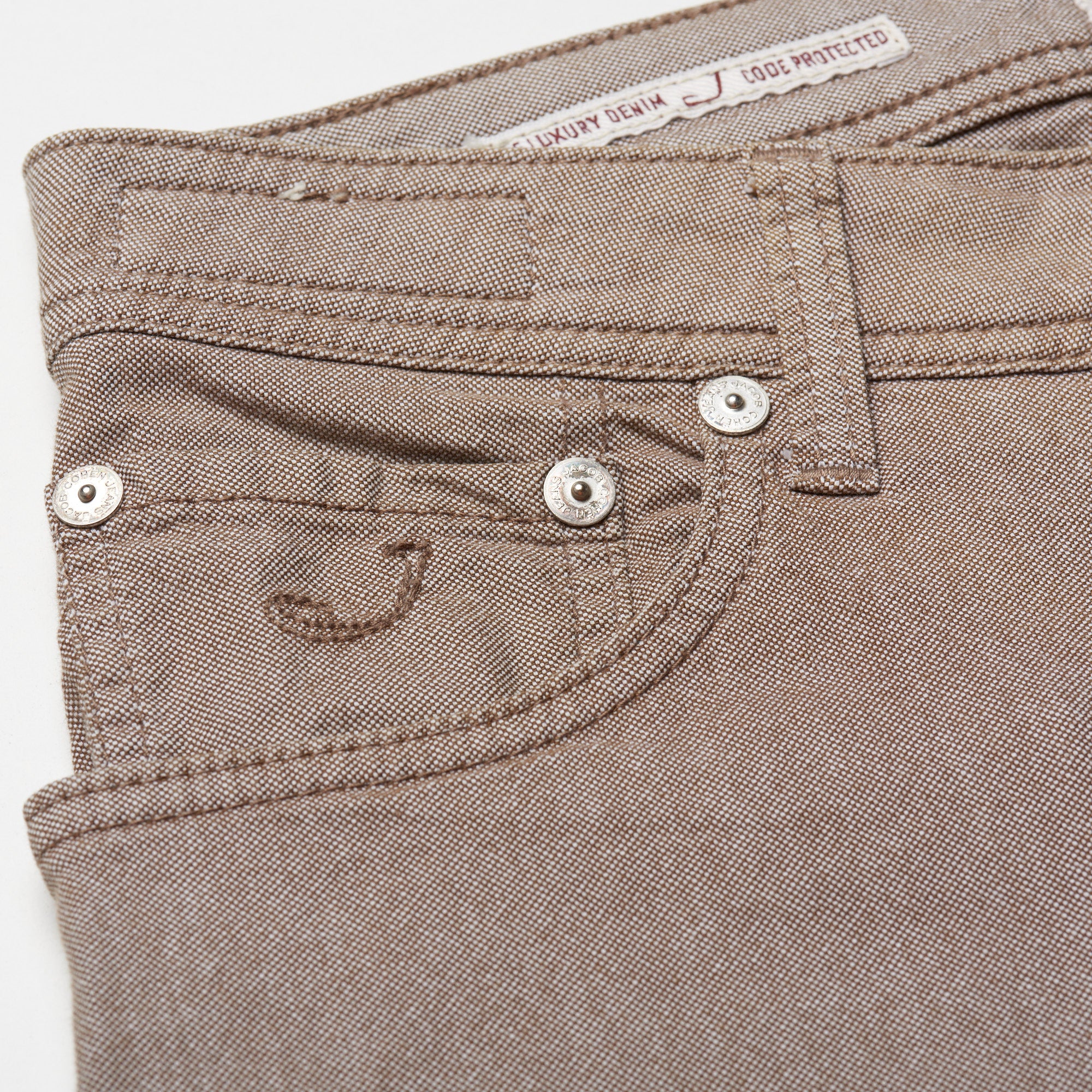 JACOB COHEN W622 Comfort Light Brown Cotton Stretch Slim Fit Jeans Pants US 33 JACOB COHEN