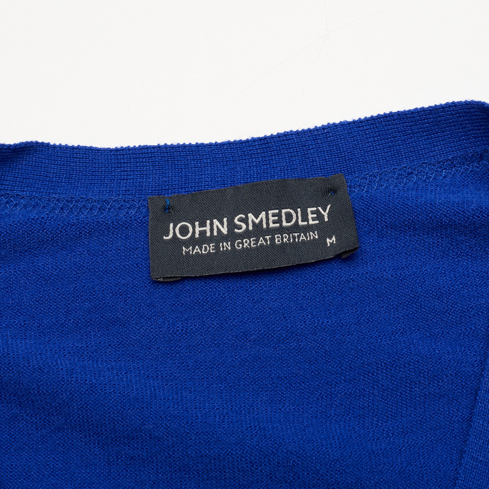 JOHN SMEDLEY Blue Merino Wool Cardigan Sweater EU 50 US M JOHN SMEDLEY