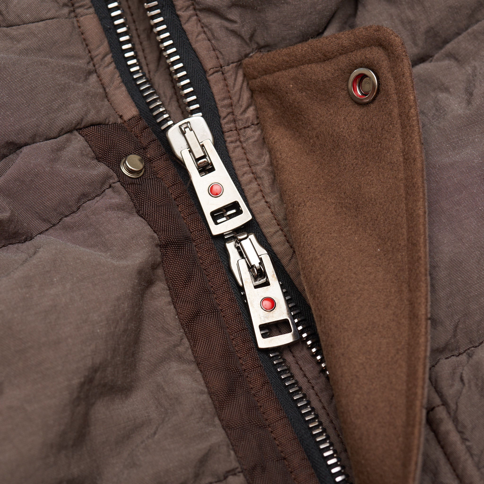 KITON KIRED Brown-Gray Goose Down Hooded Parka Puffer Jacket Coat 50 M KIRED