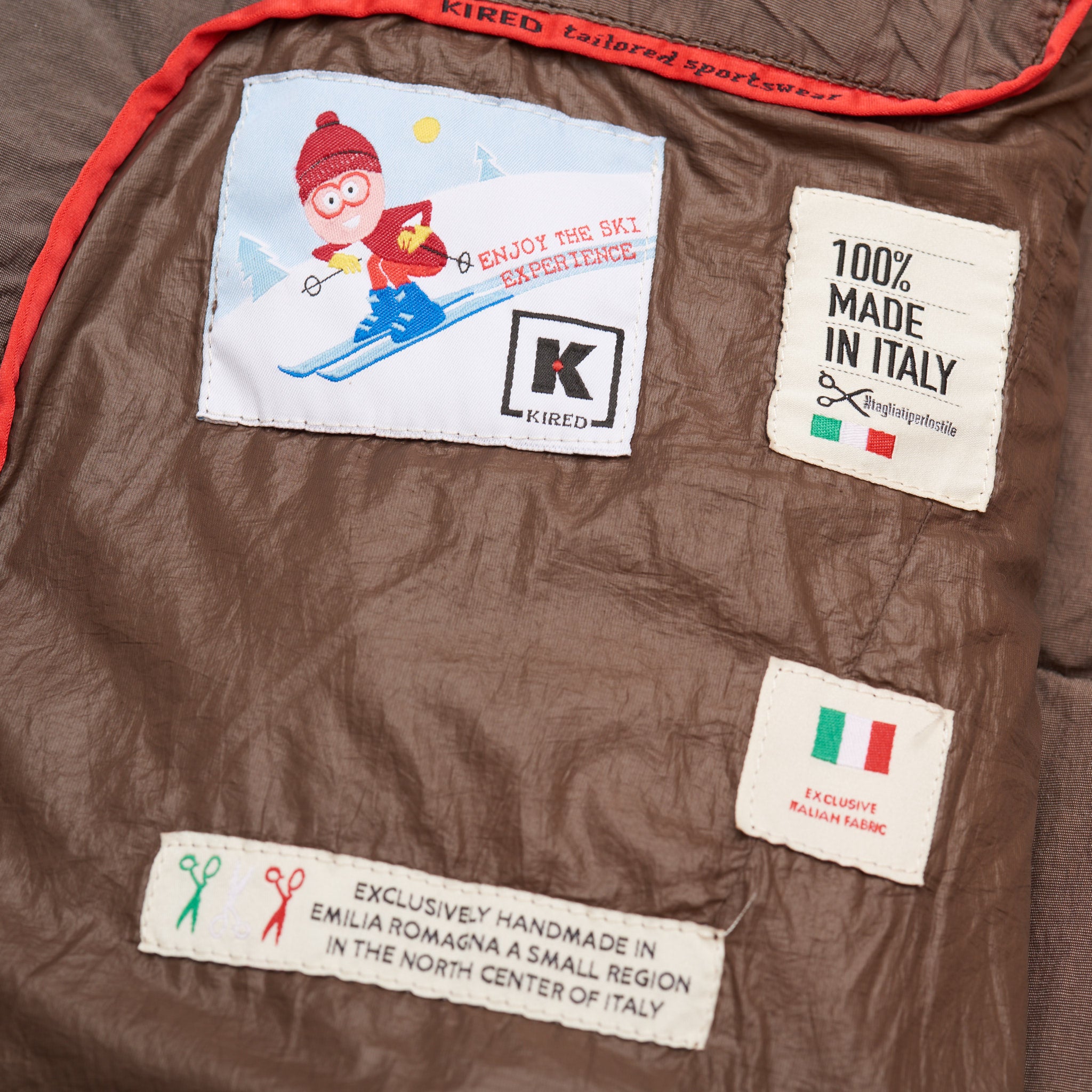 KITON KIRED Brown-Gray Goose Down Hooded Parka Puffer Jacket Coat 50 M KIRED