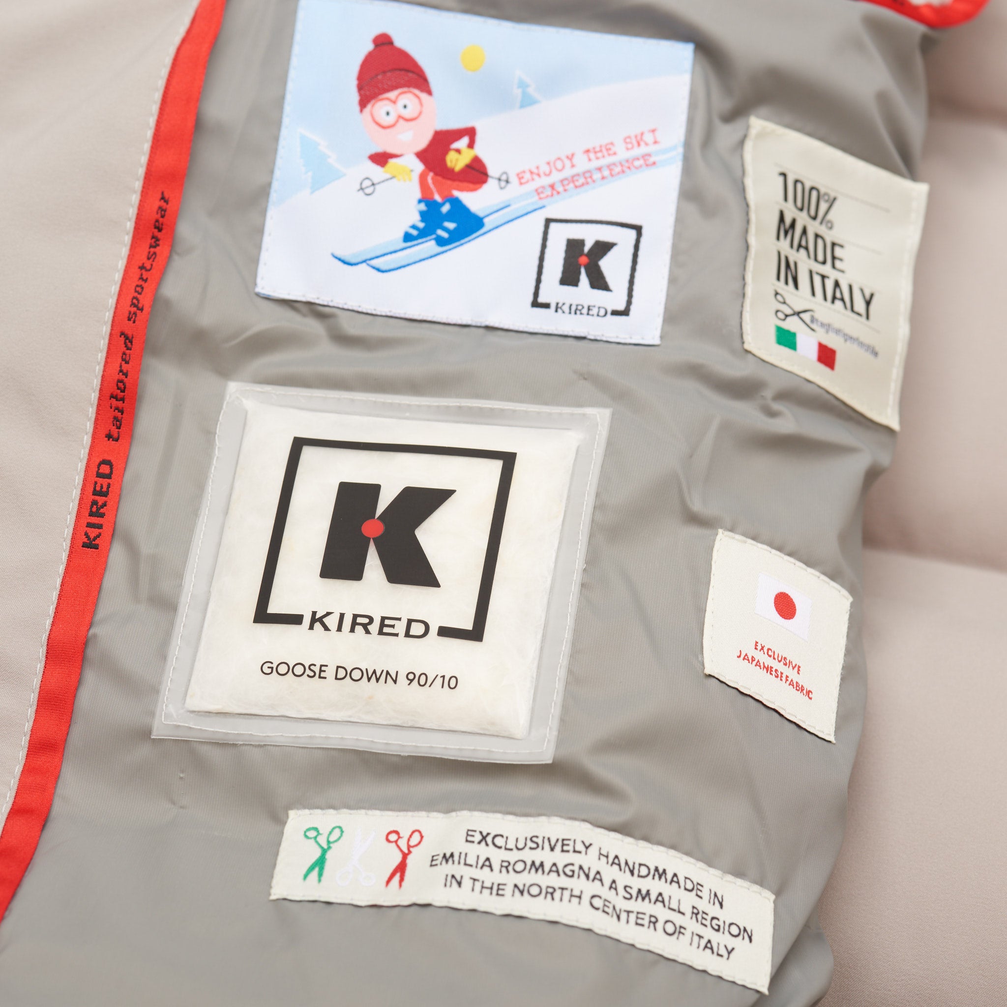 KIRED Tailored Sportswear Gray Goose Down Padded Double Breasted Coat 54 XL KIRED