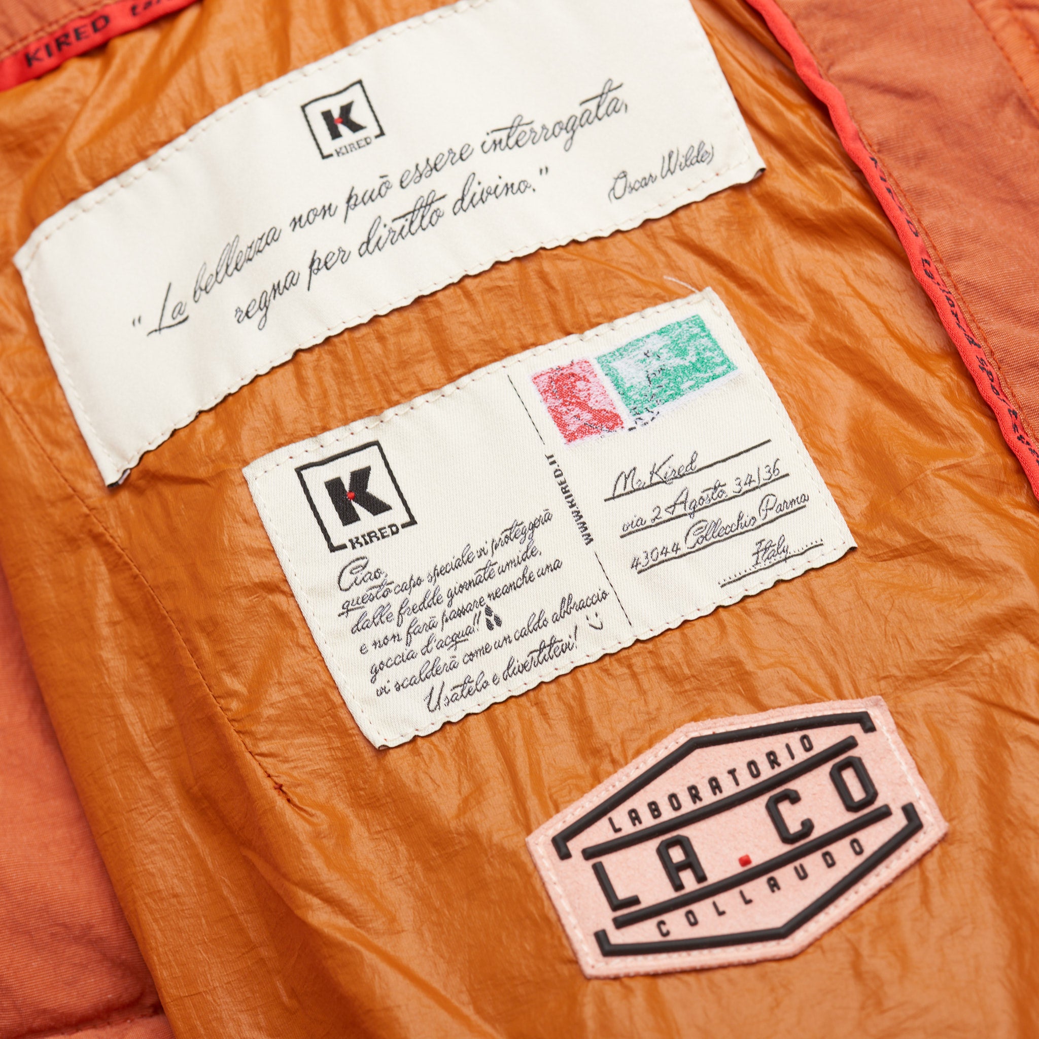 KITON KIRED Orange Goose Down Hooded Parka Puffer Jacket Coat 50 M KIRED