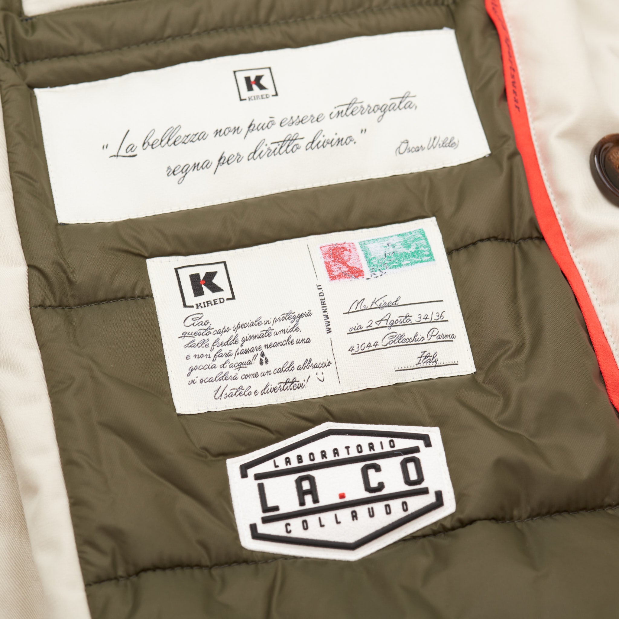 KITON KIRED "Oglio" Primaloft Off-White Padded DB Pea Coat Jacket KIRED