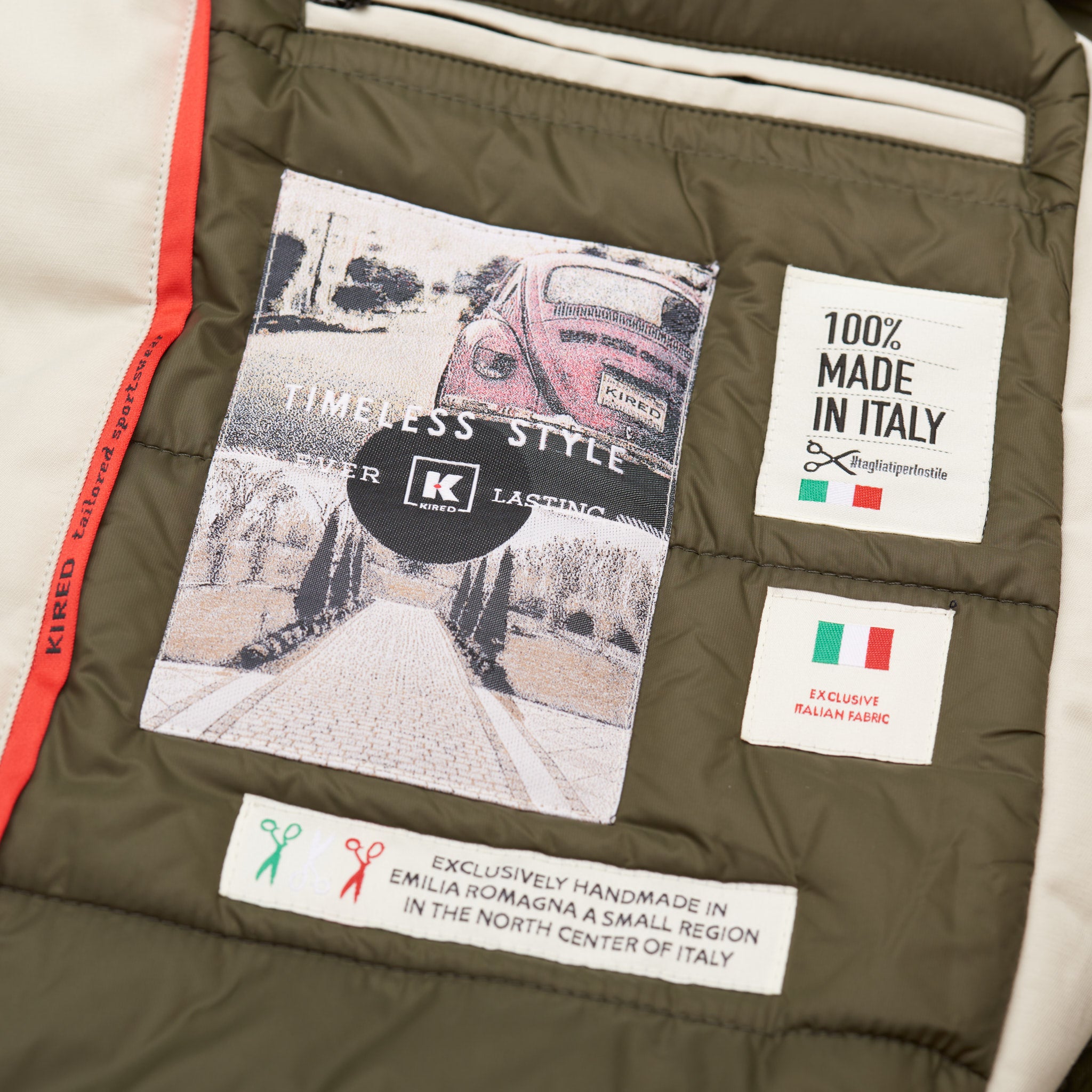 KITON KIRED "Oglio" Primaloft Off-White Padded DB Pea Coat Jacket KIRED