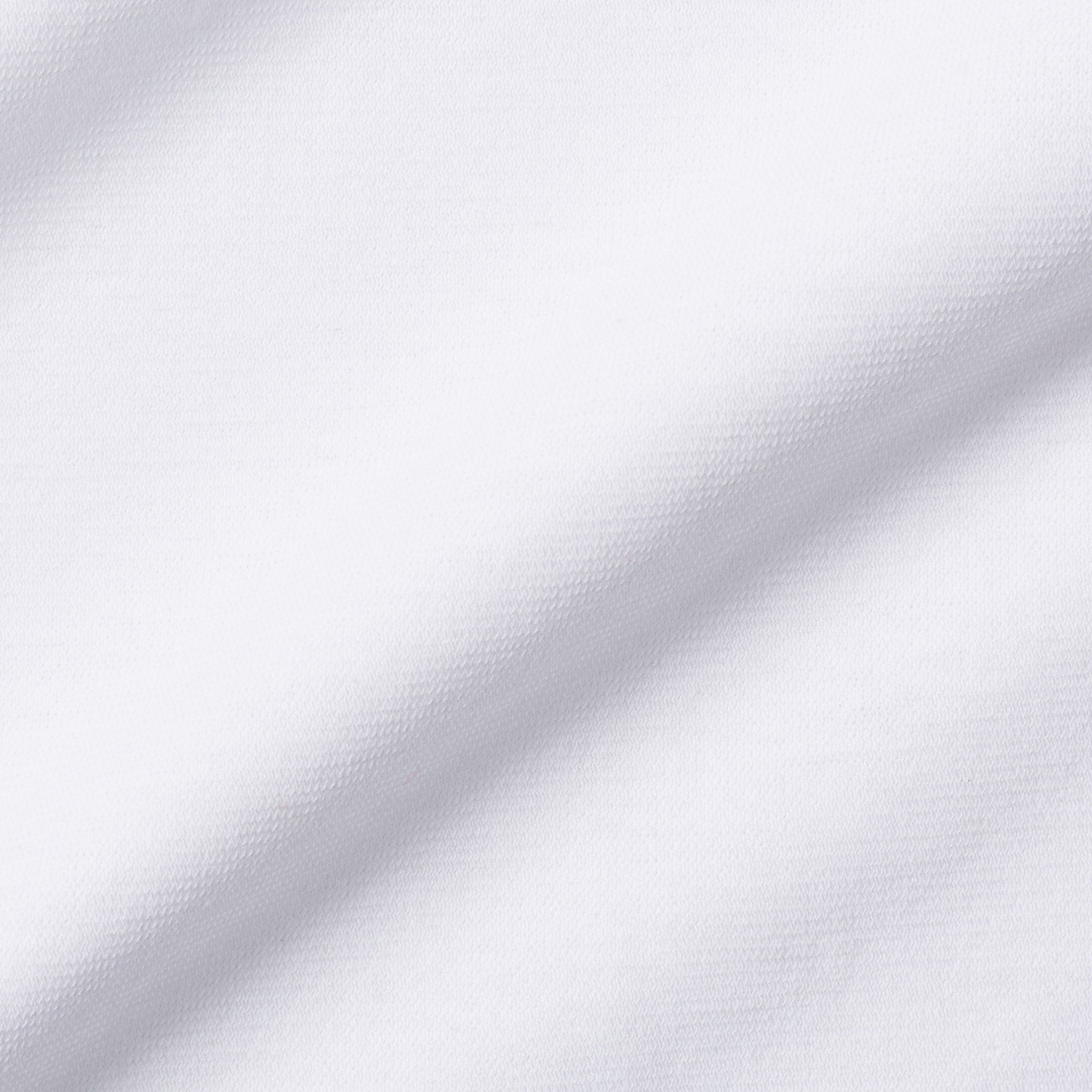 Kiton KIRED "Positano" White Exclusive Crepe Cotton Short Sleeve Polo Shirt XS KIRED