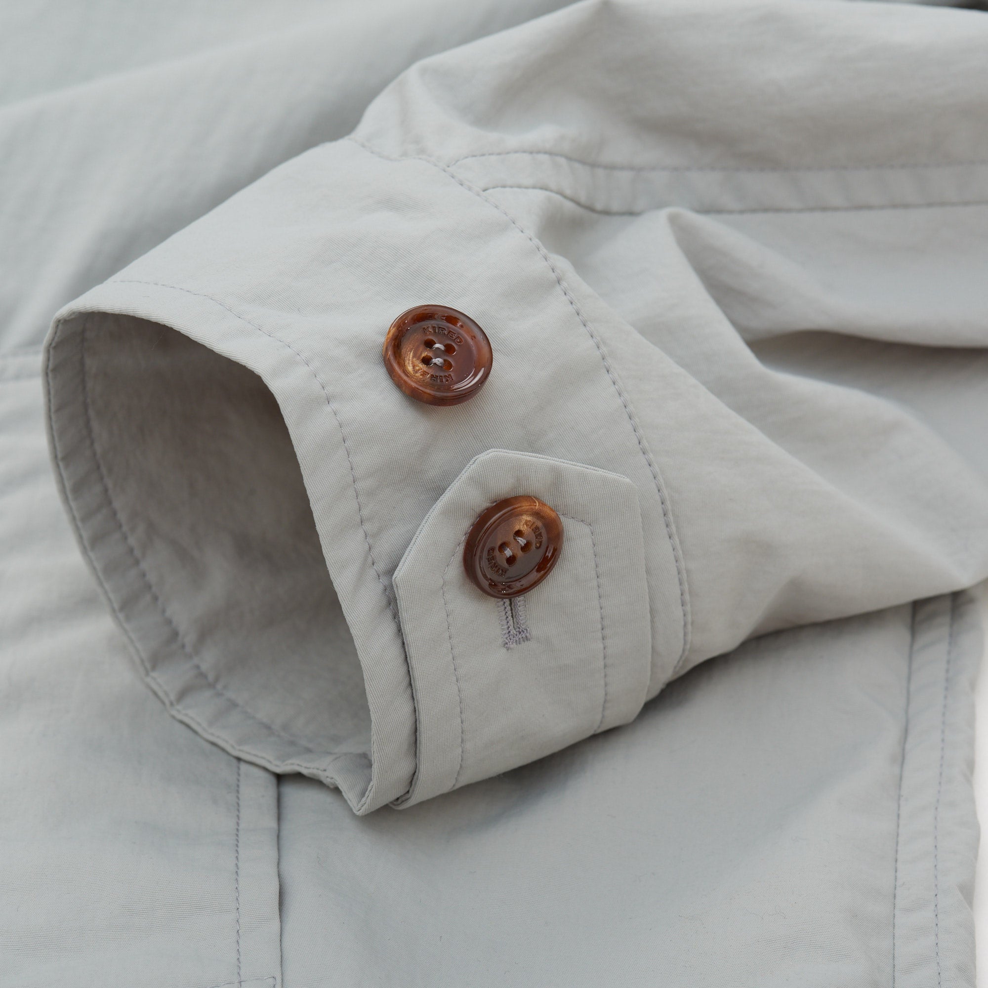 KITON KIRED Gray Super Stretch Fabric DB Unlined Pea Coat EU 48 US S KIRED