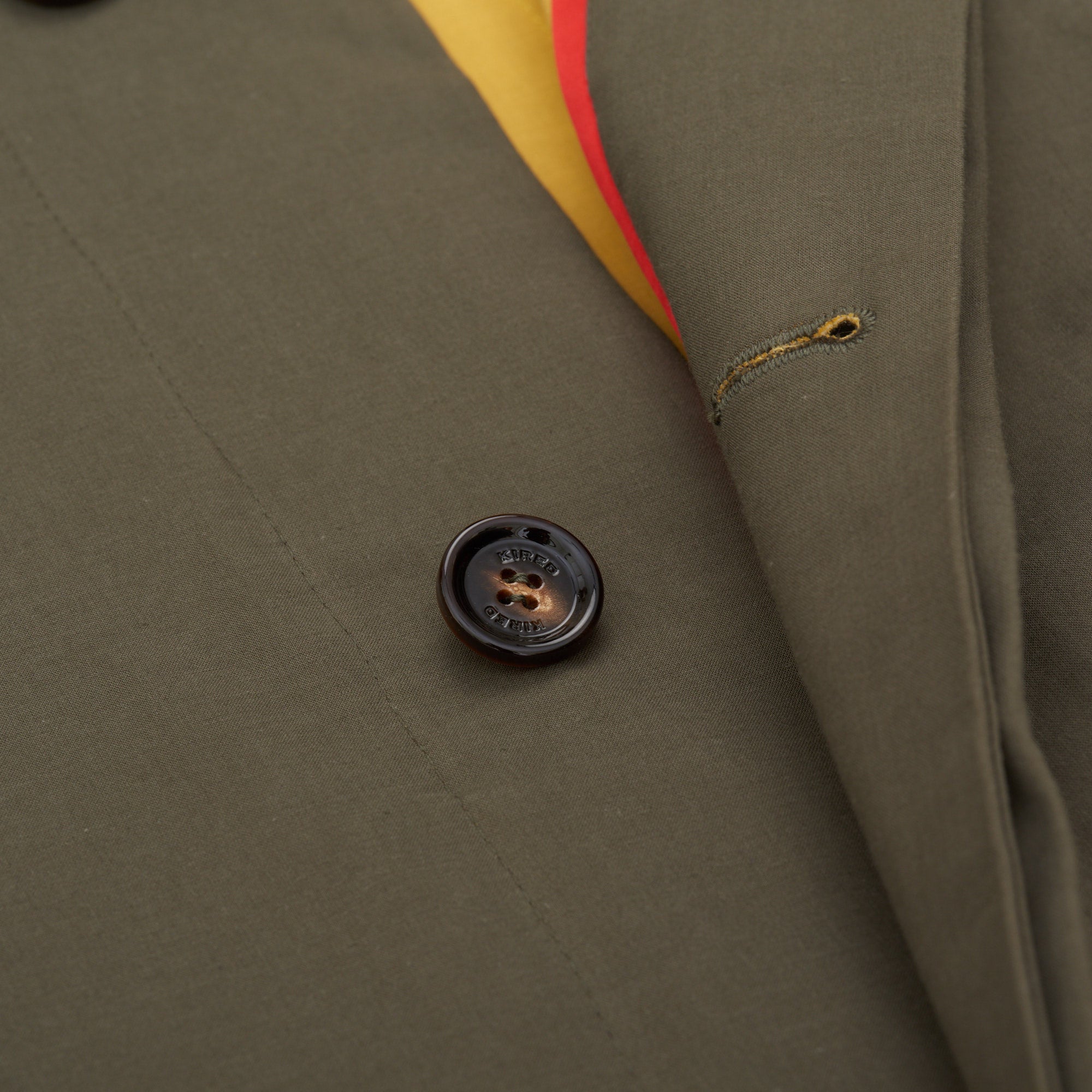 KITON KIRED "Emery" Olive Cotton Blend Trench Coat EU 50 US M KIRED