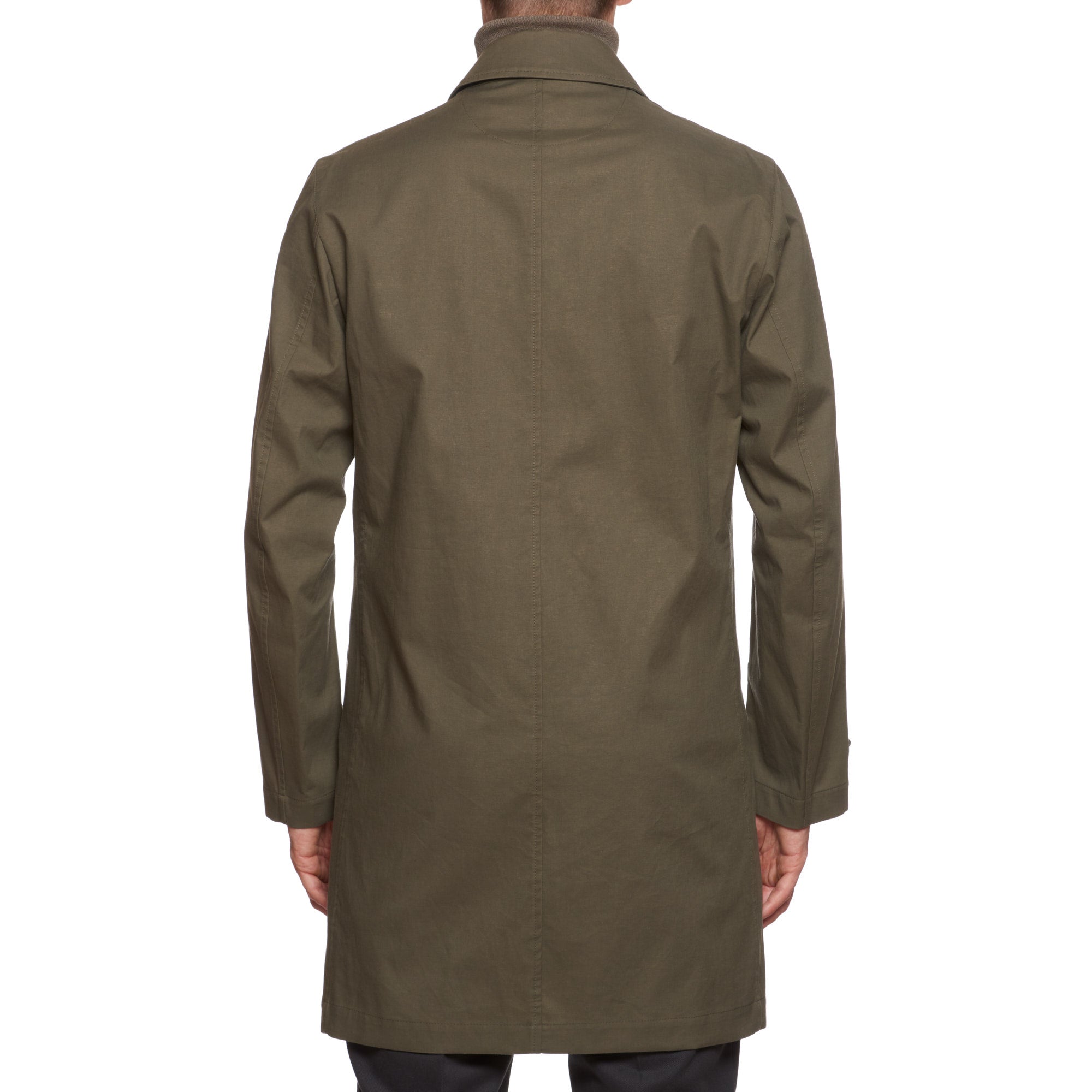 KITON KIRED "Emery" Olive Cotton Blend Trench Coat EU 50 US M KIRED