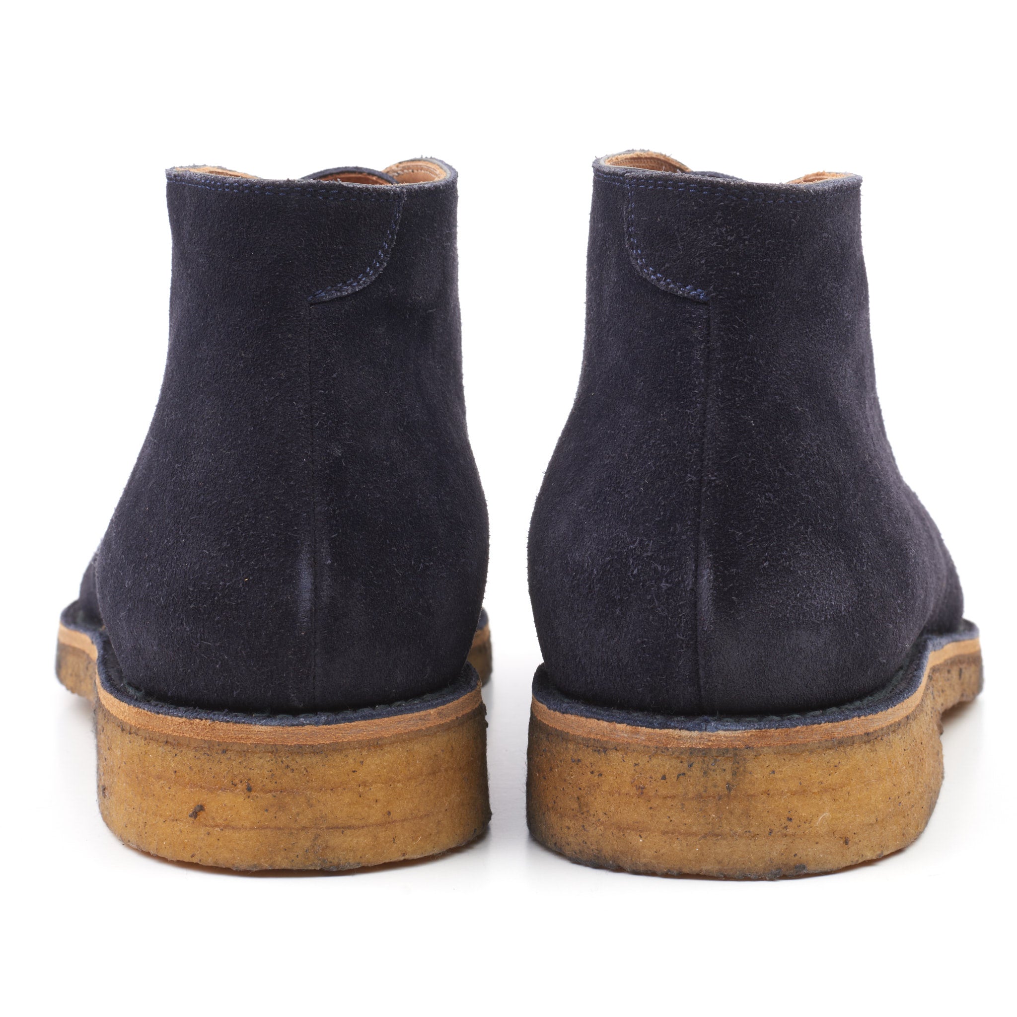 KITON Blue Suede Leather 3 Eyelet Ankle Chukka Boots Shoes NEW with Box KITON