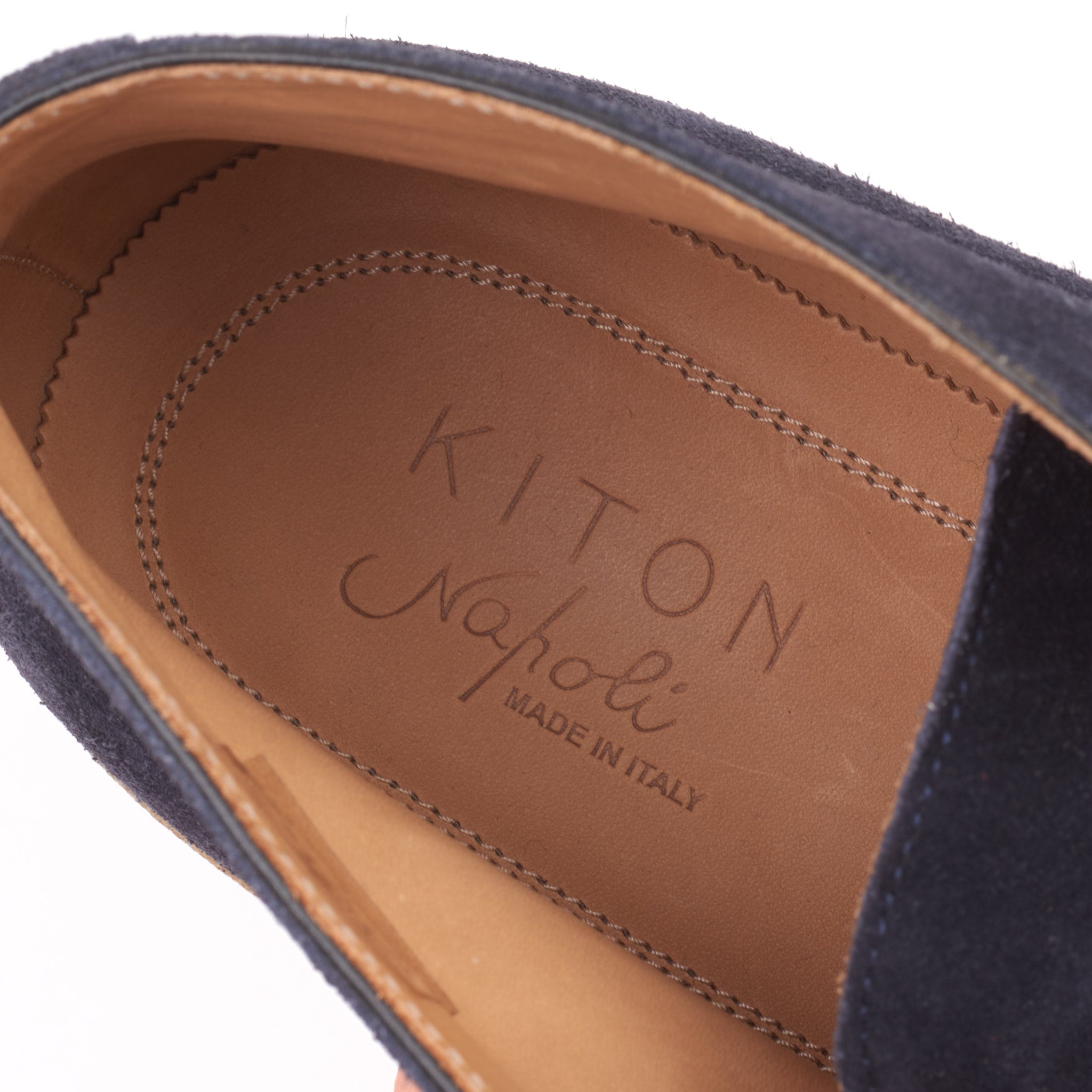 KITON Blue Suede Leather 3 Eyelet Ankle Chukka Boots Shoes NEW with Box KITON