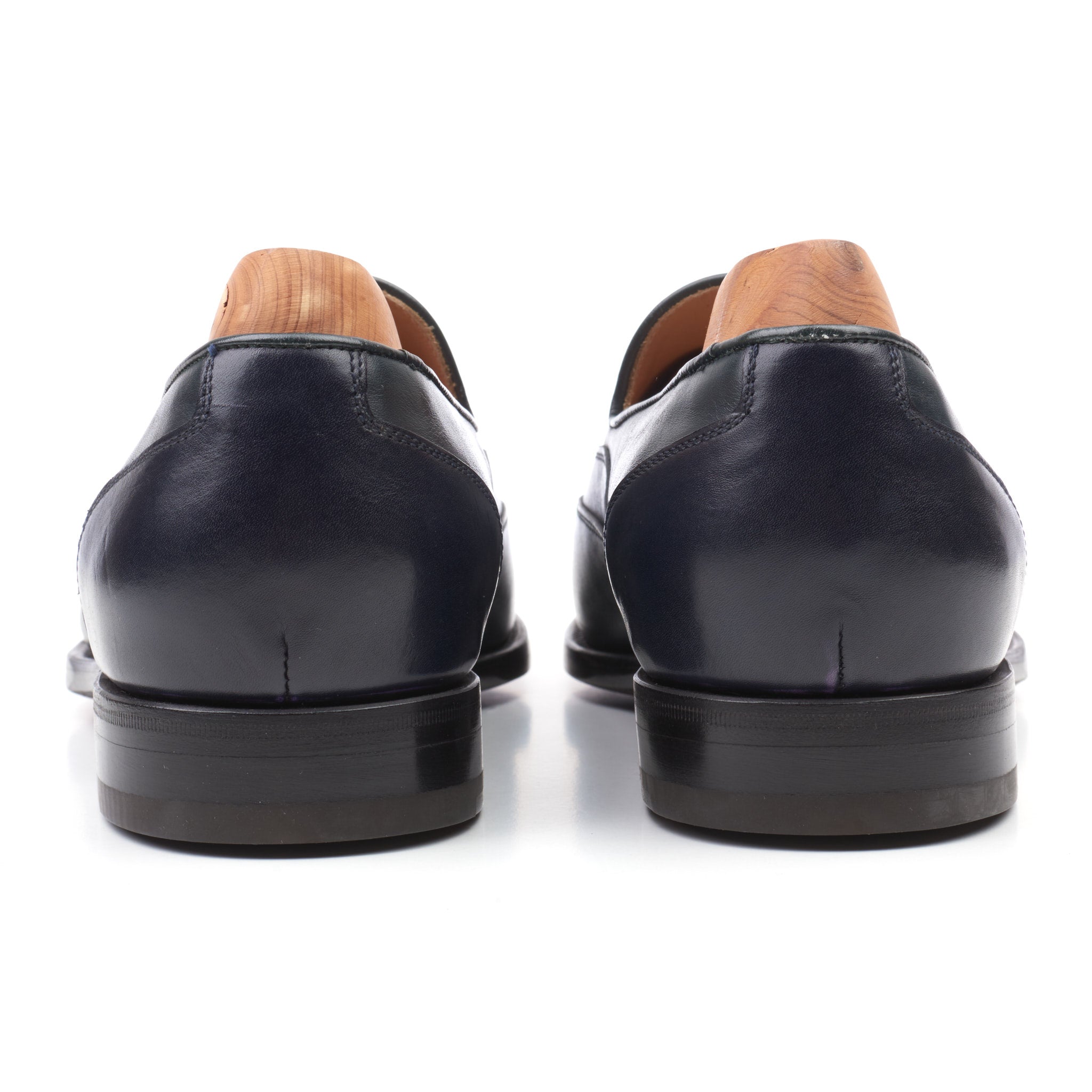 KITON Napoli Handmade Green-Blue Leather Tassel Loafer Shoes US 9 NEW with Box KITON