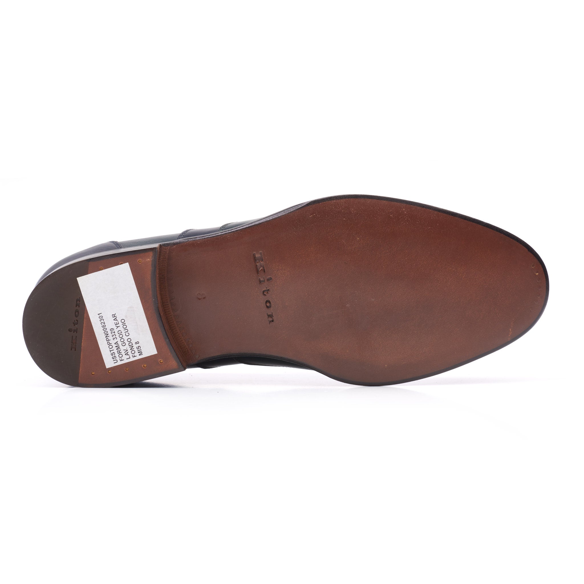 KITON Napoli Handmade Green-Blue Leather Tassel Loafer Shoes US 9 NEW with Box KITON