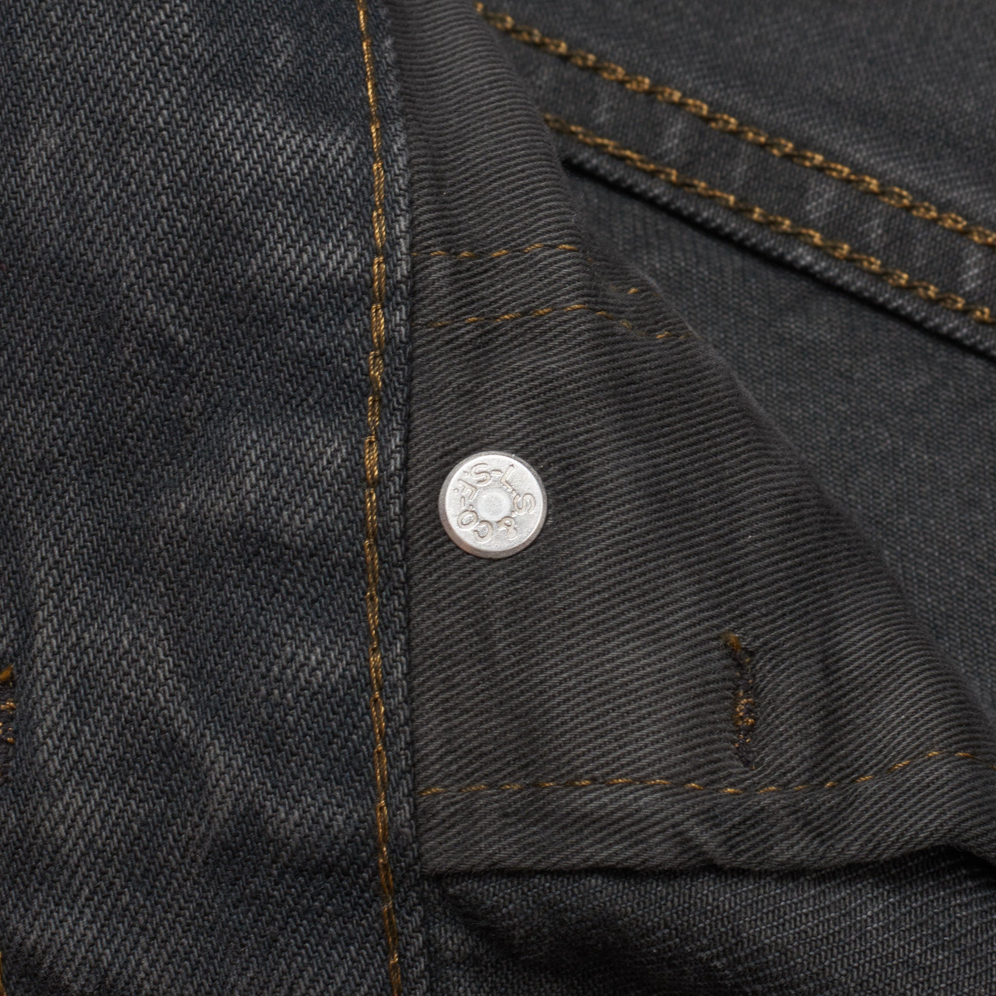LEVI'S Vintage Clothing 501-0217 Dark Gray Denim Slim Straight Fit Jeans W33 L32 LEVI'S