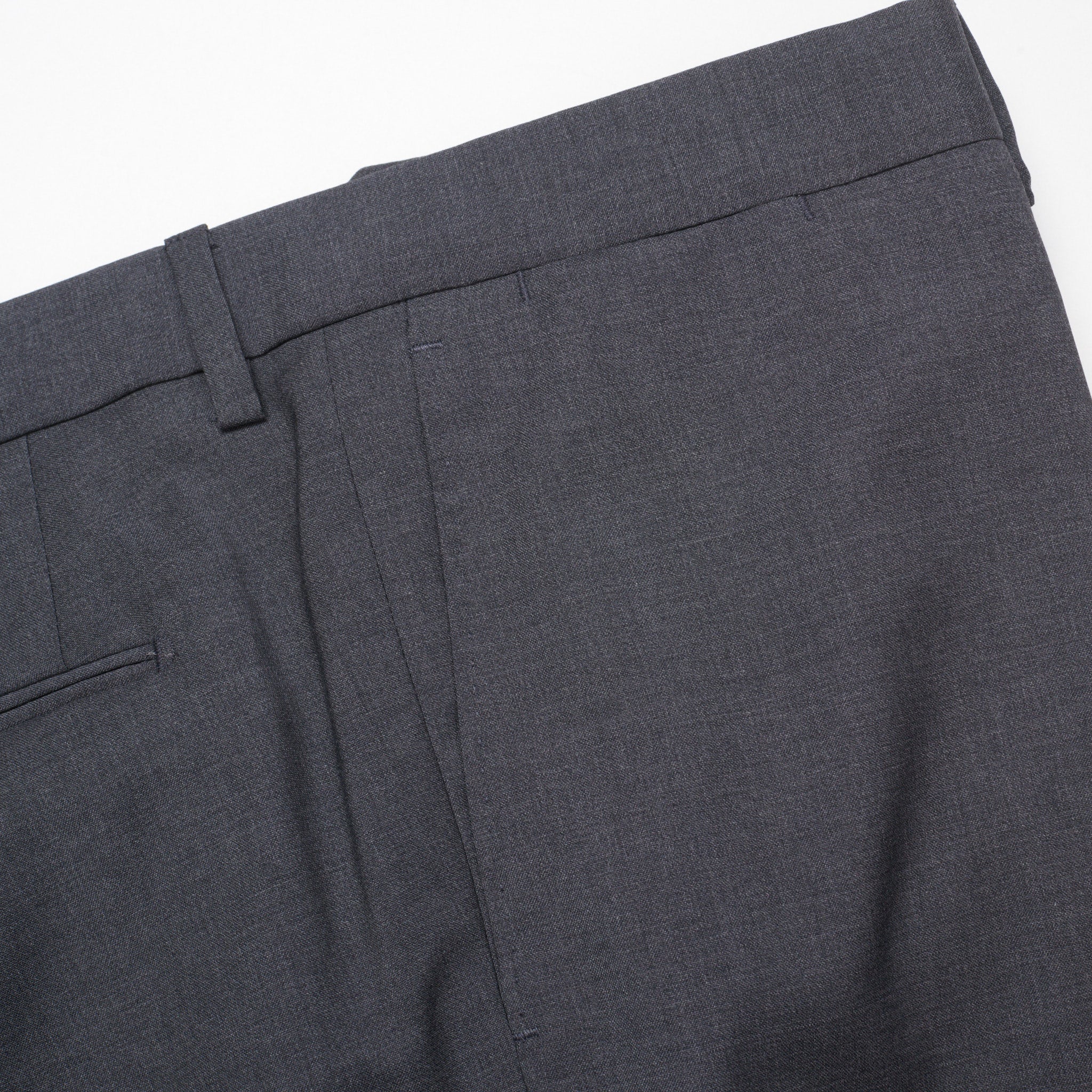 LUIGI BORRELLI Napoli Dark Gray Wool Flat Front Dress Pants US 44 NEW EU 60 LUIGI BORRELLI