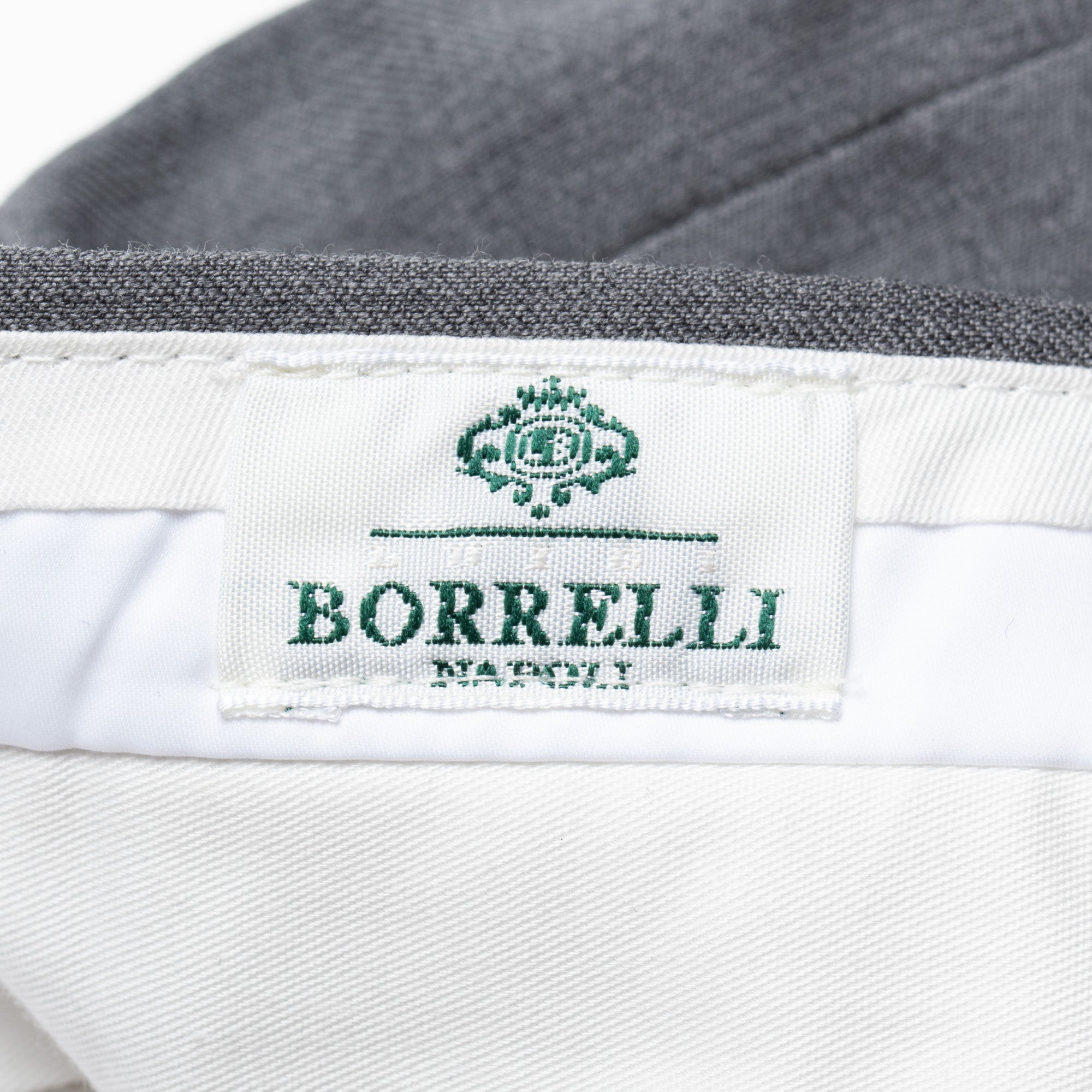 LUIGI BORRELLI Napoli Gray Twill Wool Double Pleated Dress Pants EU 58 NEW US 42 LUIGI BORRELLI