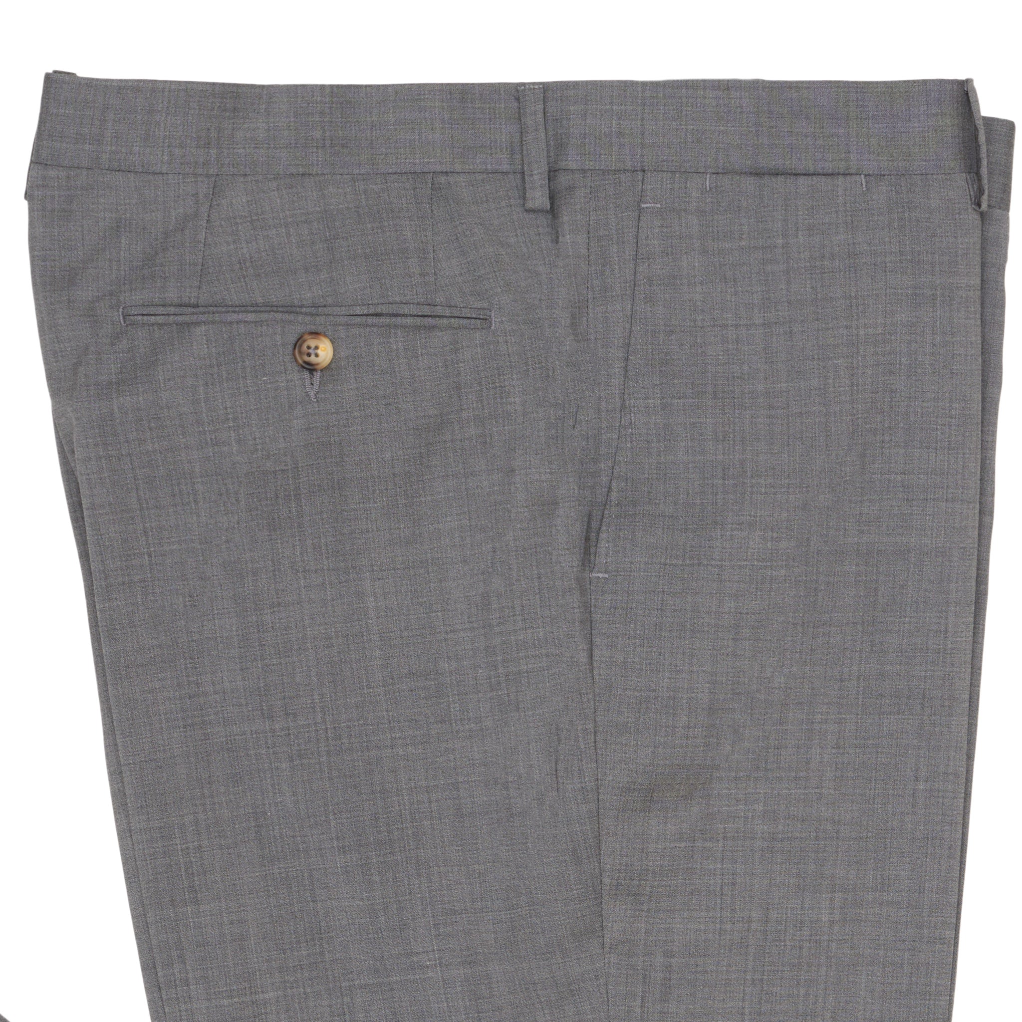 LUIGI BORRELLI Napoli Gray Wool Flat Front Dress Pants US 40 NEW EU 56 LUIGI BORRELLI