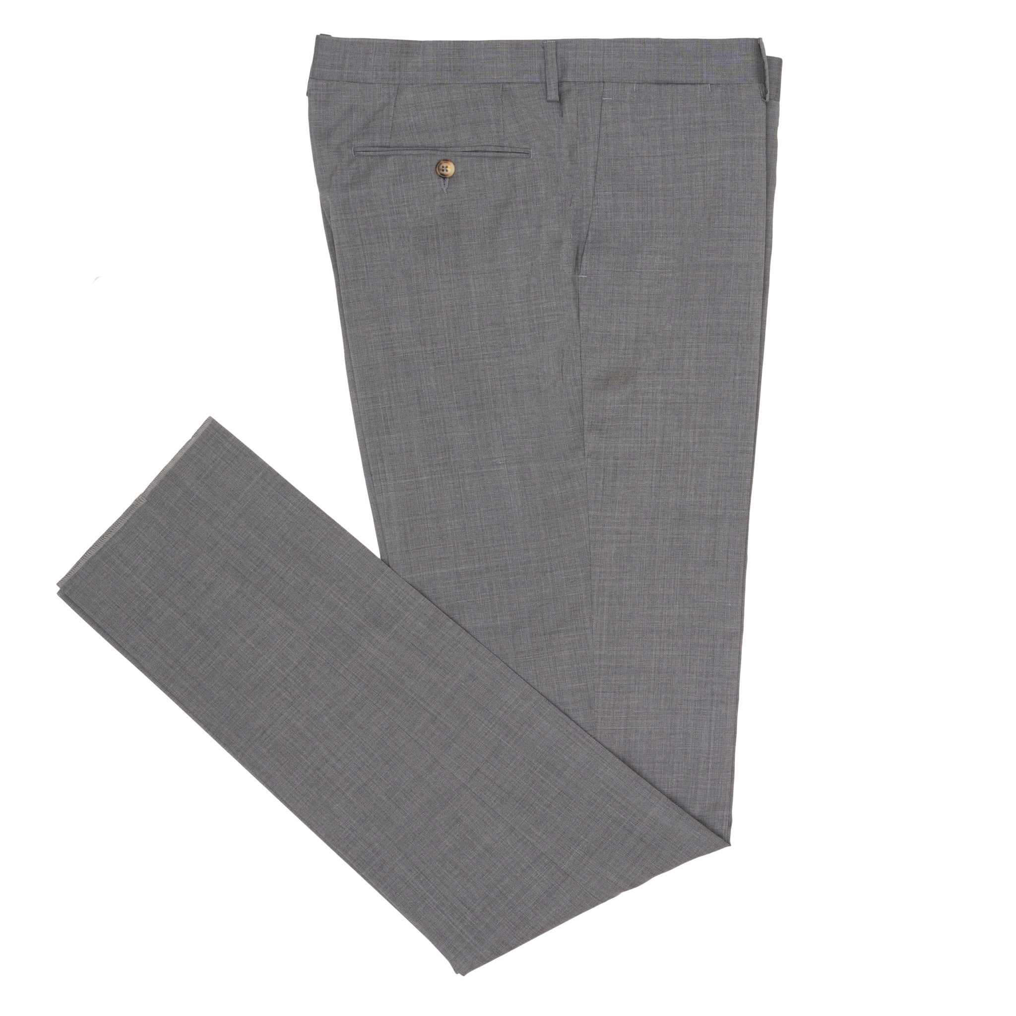 LUIGI BORRELLI Napoli Gray Wool Flat Front Dress Pants US 40 NEW EU 56 LUIGI BORRELLI