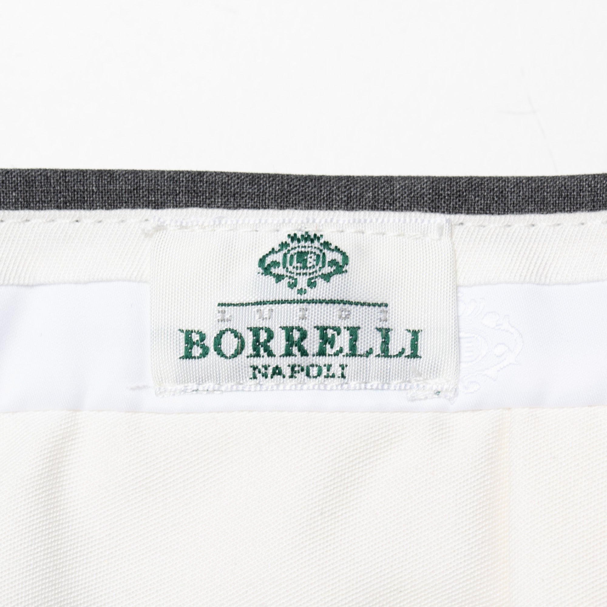 LUIGI BORRELLI Napoli Gray Wool Single Pleated Dress Pants NEW Slim Fit LUIGI BORRELLI