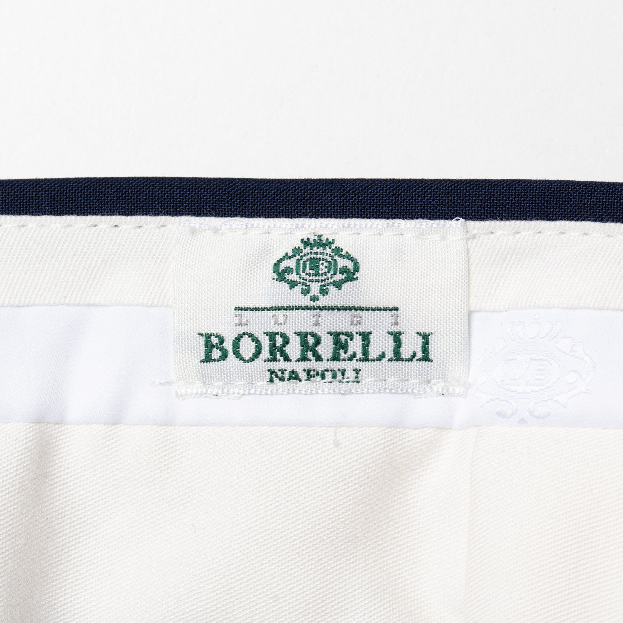 LUIGI BORRELLI Napoli Navy Blue Wool Single Pleated Dress Pants NEW Slim Fit LUIGI BORRELLI