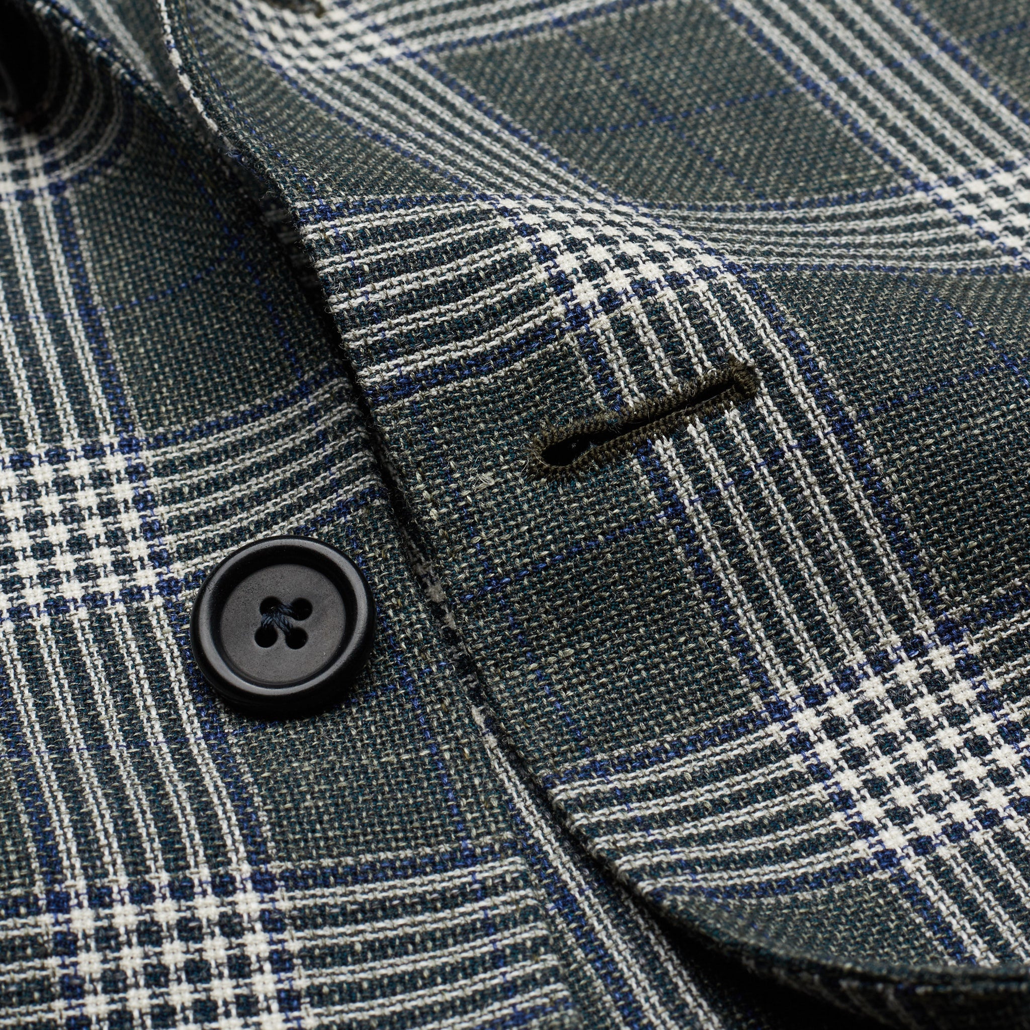 LUIGI BORRELLI Napoli "PROCIDA" Green Plaid Wool-Linen-Silk Jacket 52 NEW US 42 LUIGI BORRELLI