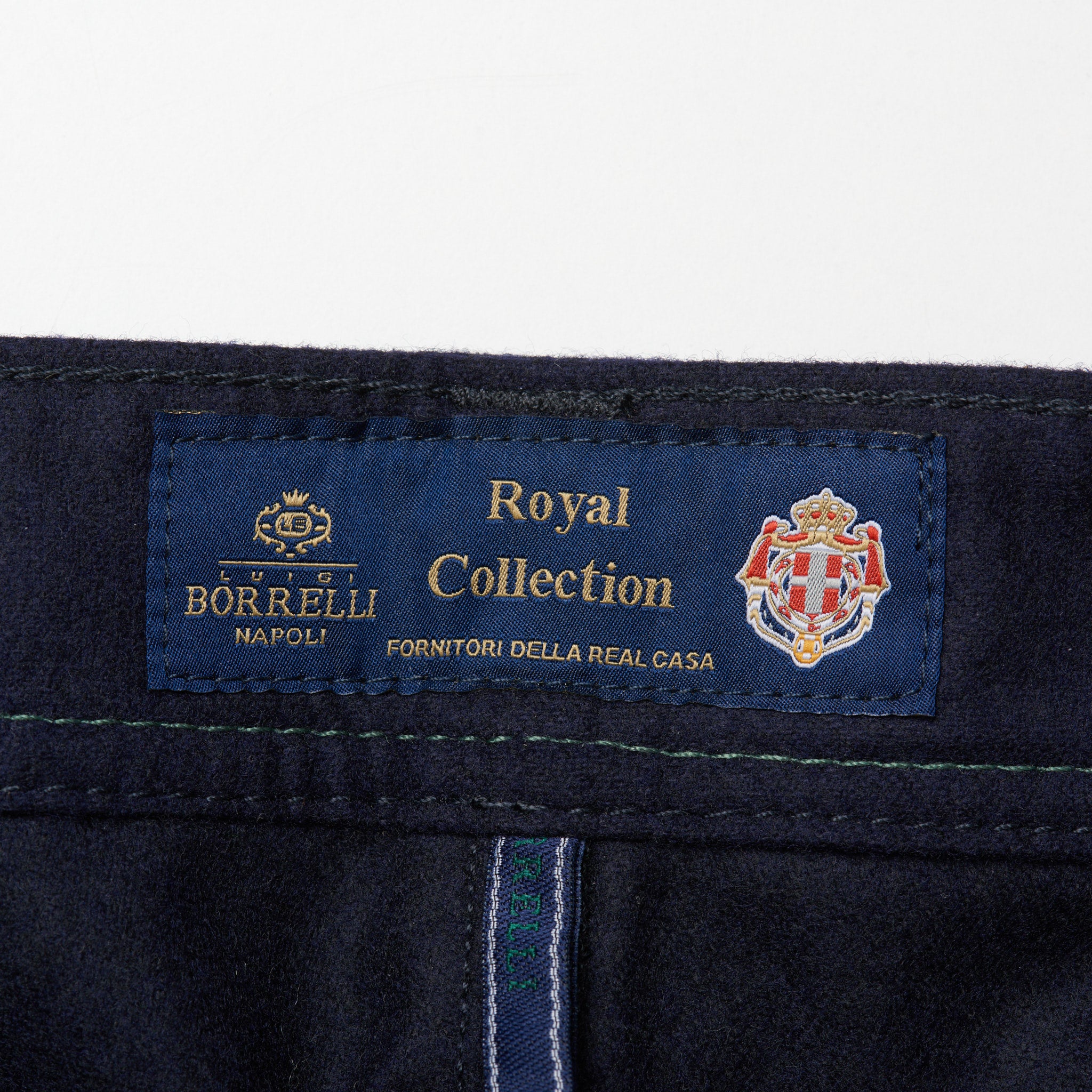 LUIGI BORRELLI Royal Collection L.B.R.C. "Caracciolo-RC" Blue Wool Jeans Pants N LUIGI BORRELLI