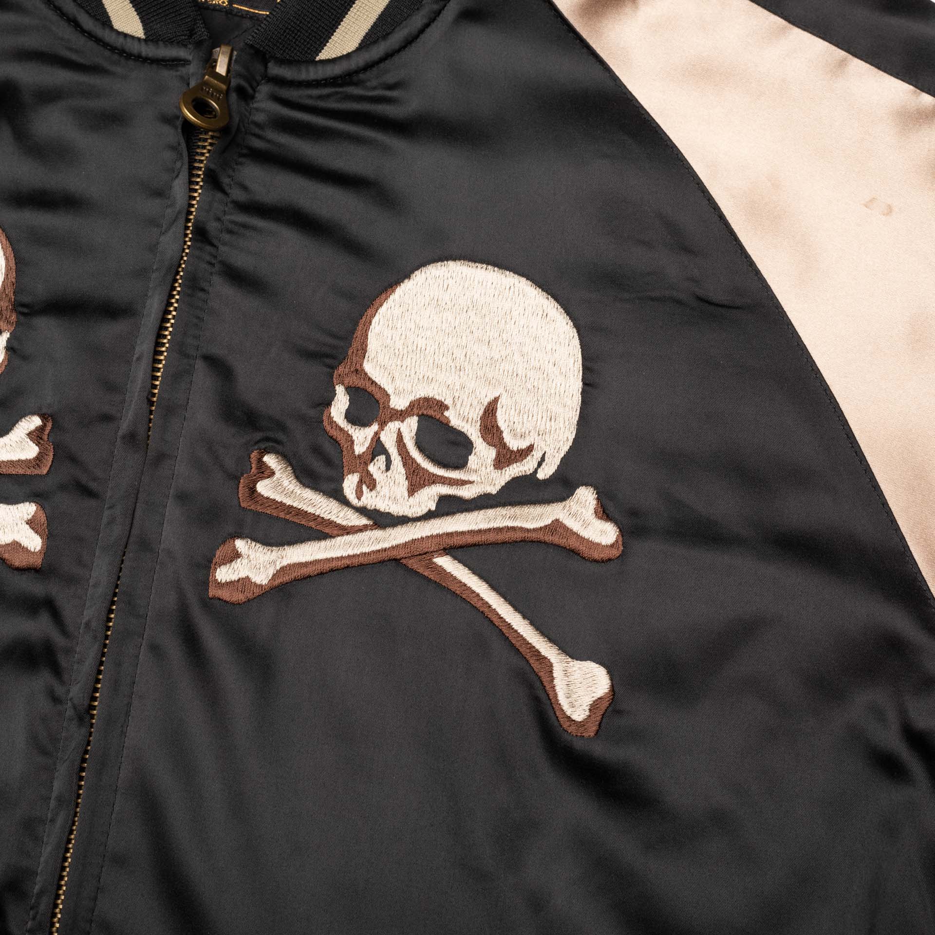 MASTERMIND JAPAN for "CROWS ZERO II" Theater8 Black-Gold Silk Jacket Size L MASTERMIND JAPAN