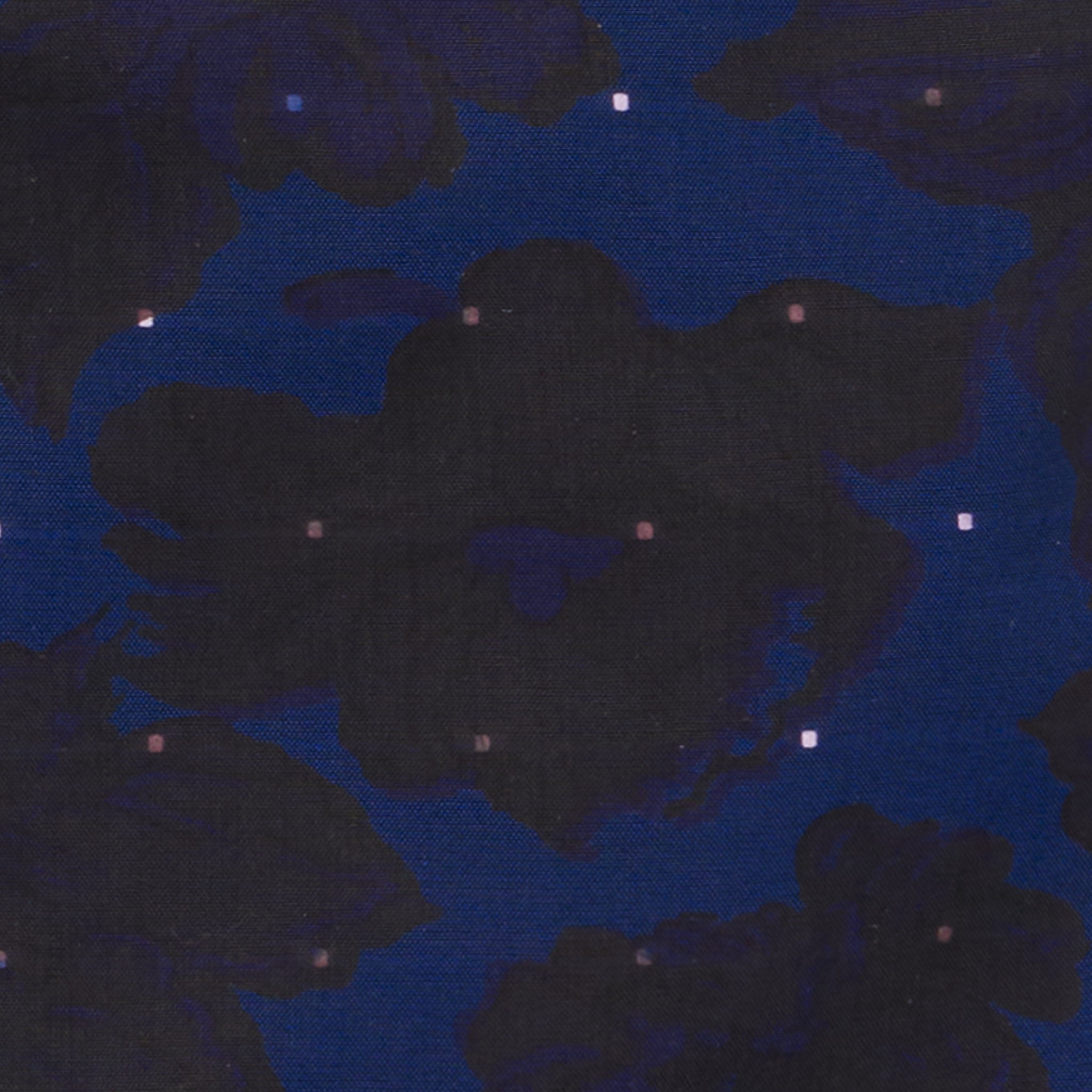 MATTABISCH by Kiton Handmade Navy Blue Floral Jacquard Dot Dress Shirt NEW MATTABISCH